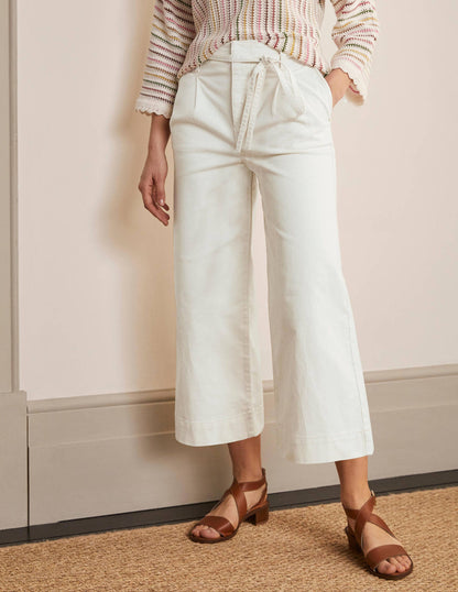 Culotte mit weitem Bein-Ecru-1