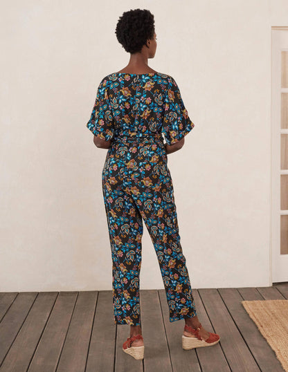 Alice Wickel-Jumpsuit-Schwarz, Sommerlicher Chintz-2