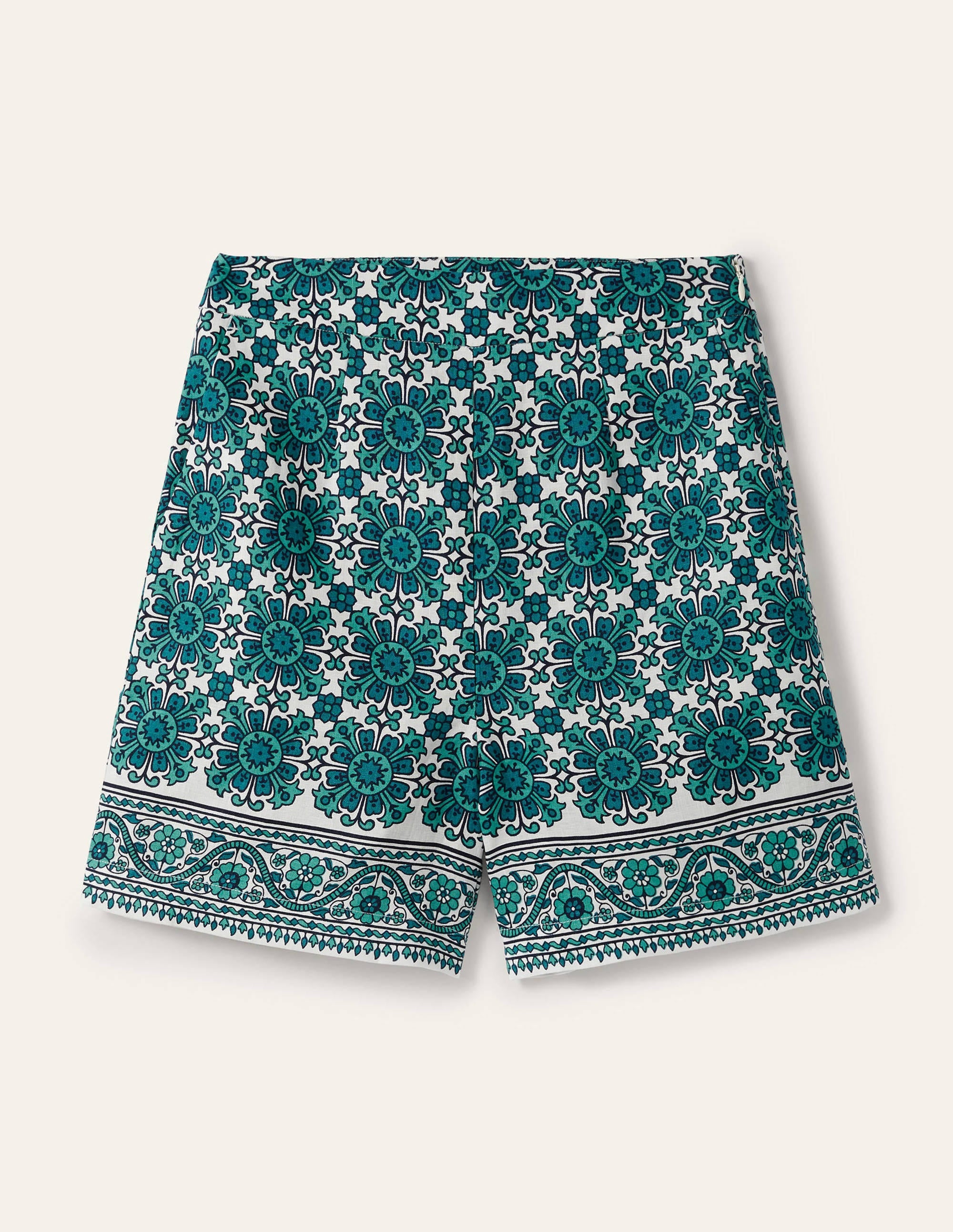 Short Georgina en lin-Océan Indien, tuile flore - Image 5