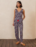 Cecilia Jumpsuit-Navy, Kaleidoscopic Floral