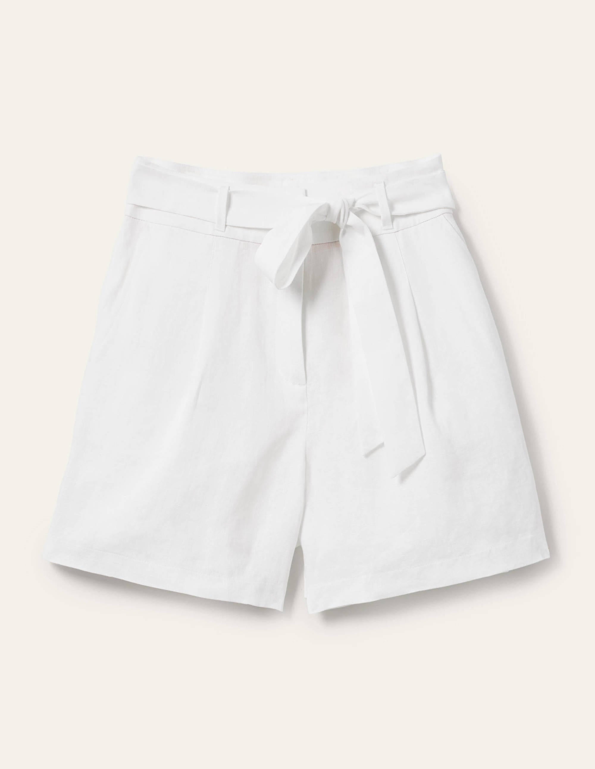 Paperbag-Leinenshorts-Weiß - Image 6