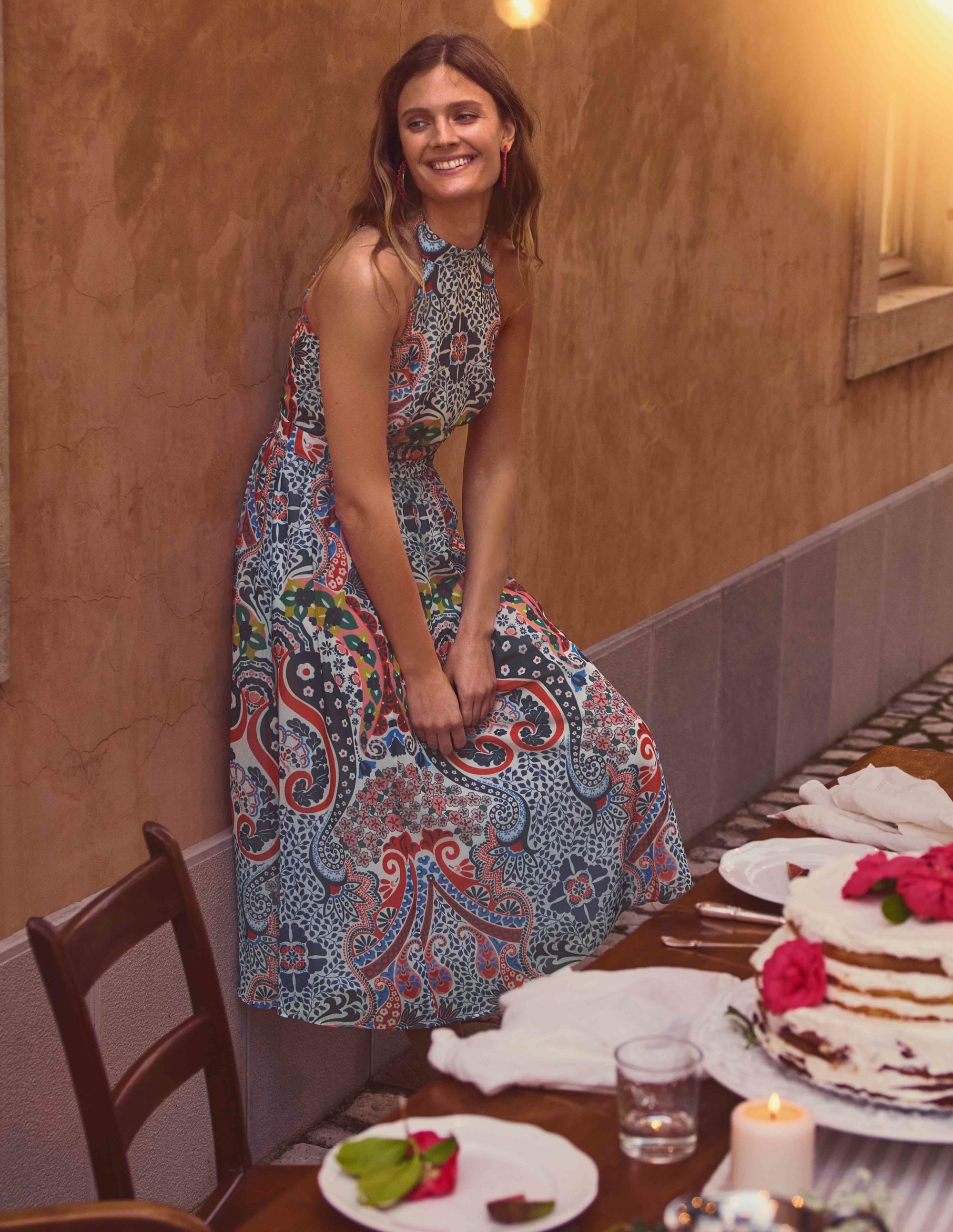 Tori Midikleid-Marineblau, Kaleidoskop - Image 4