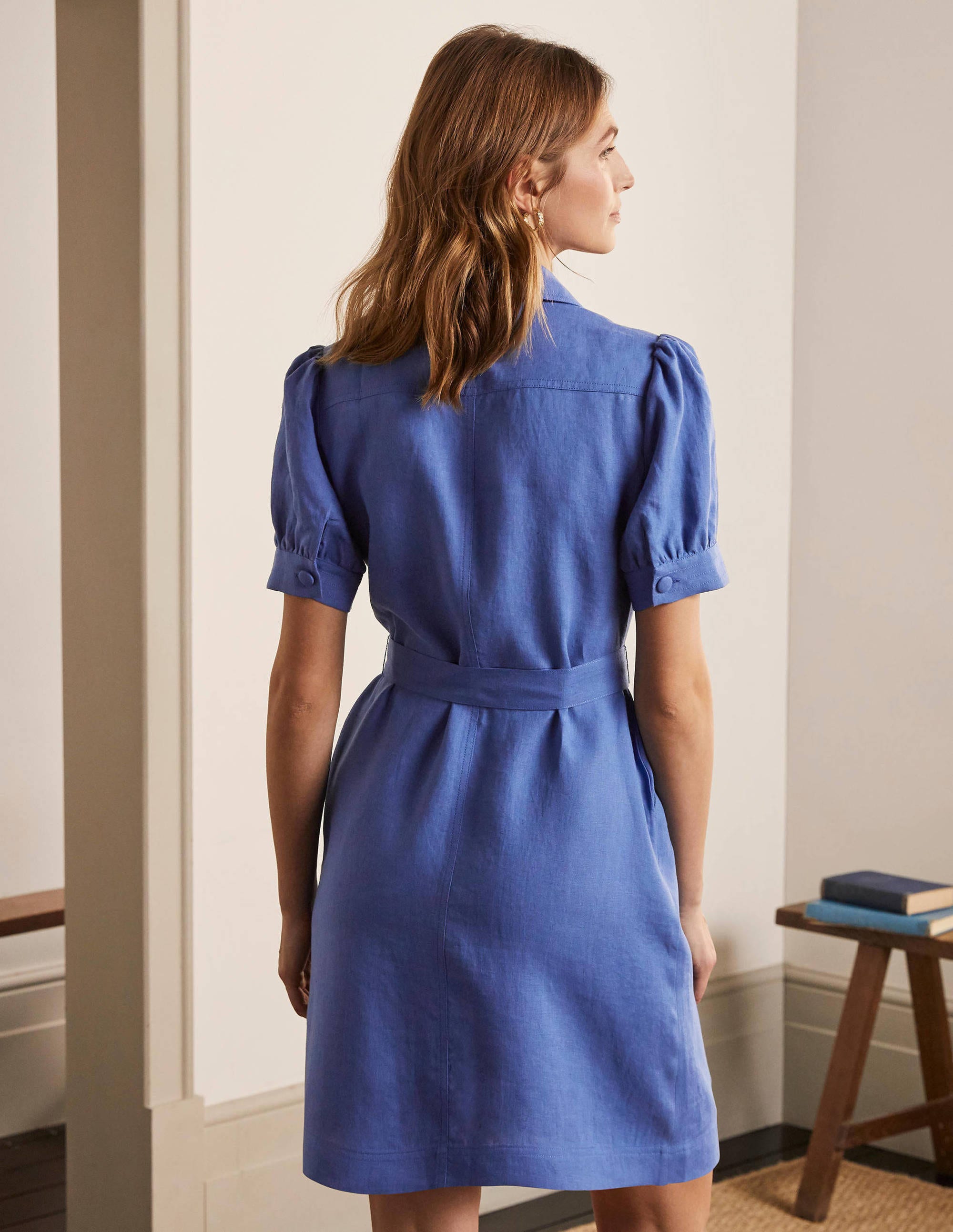 Robe-chemise Carrie en lin-Délavé - Image 3