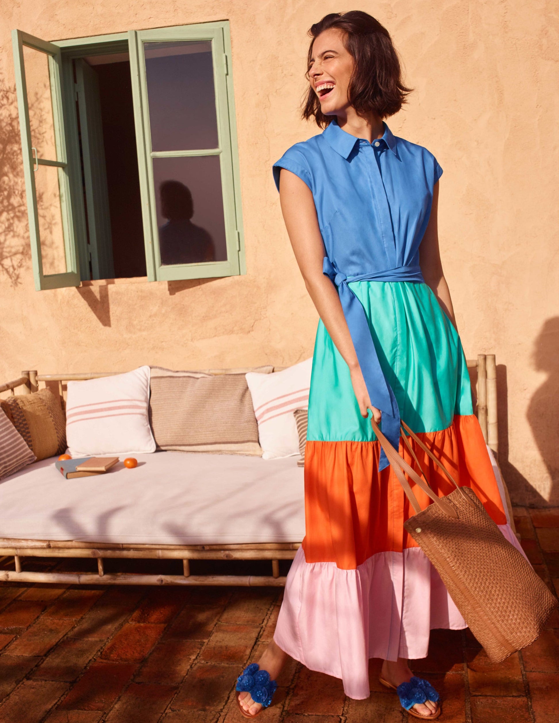 Betty Maxi-Hemdblusenkleid-Marineblau-4