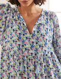 Empire-waist Midi Dress-Surf, Enchanting Floral