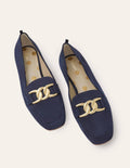 Martha Loafer-Navy Veloursleder