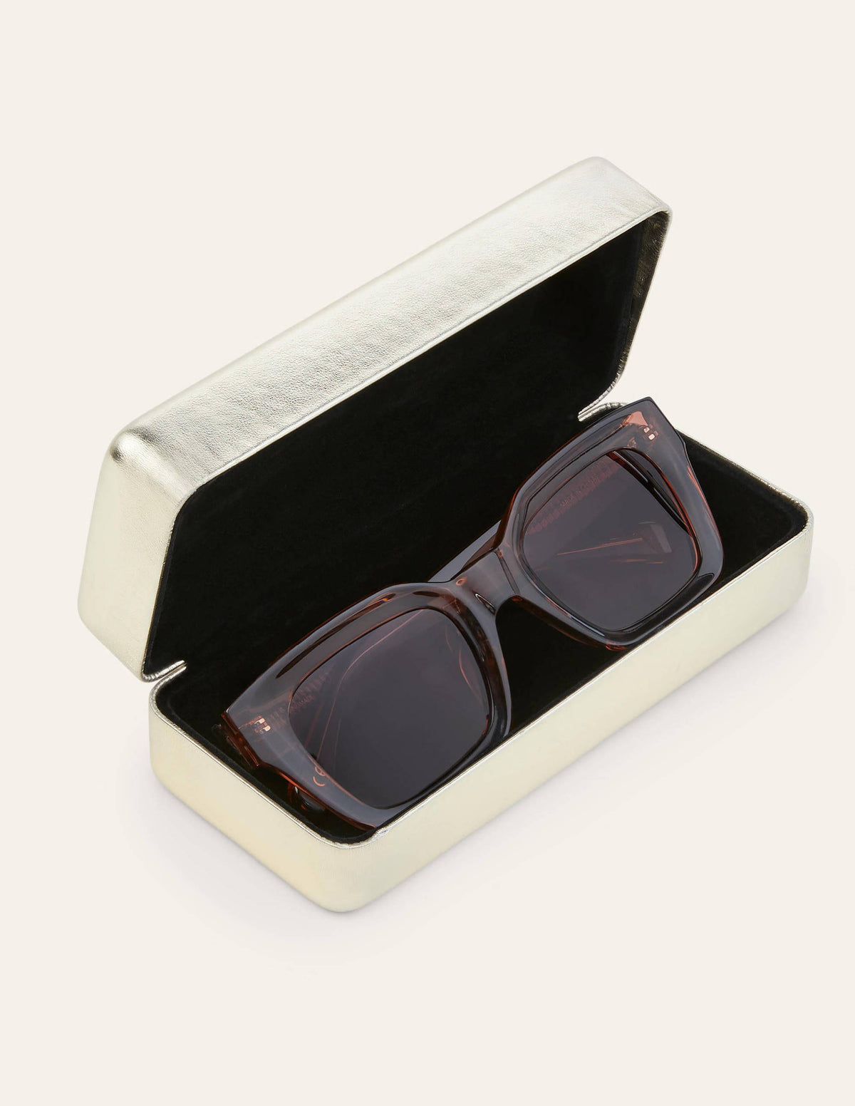 Sonnenbrille mit breitem Gestell-Kristallbraun - Image 1