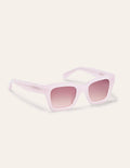 Sonnenbrille mit breitem Gestell-Zartes Rosa