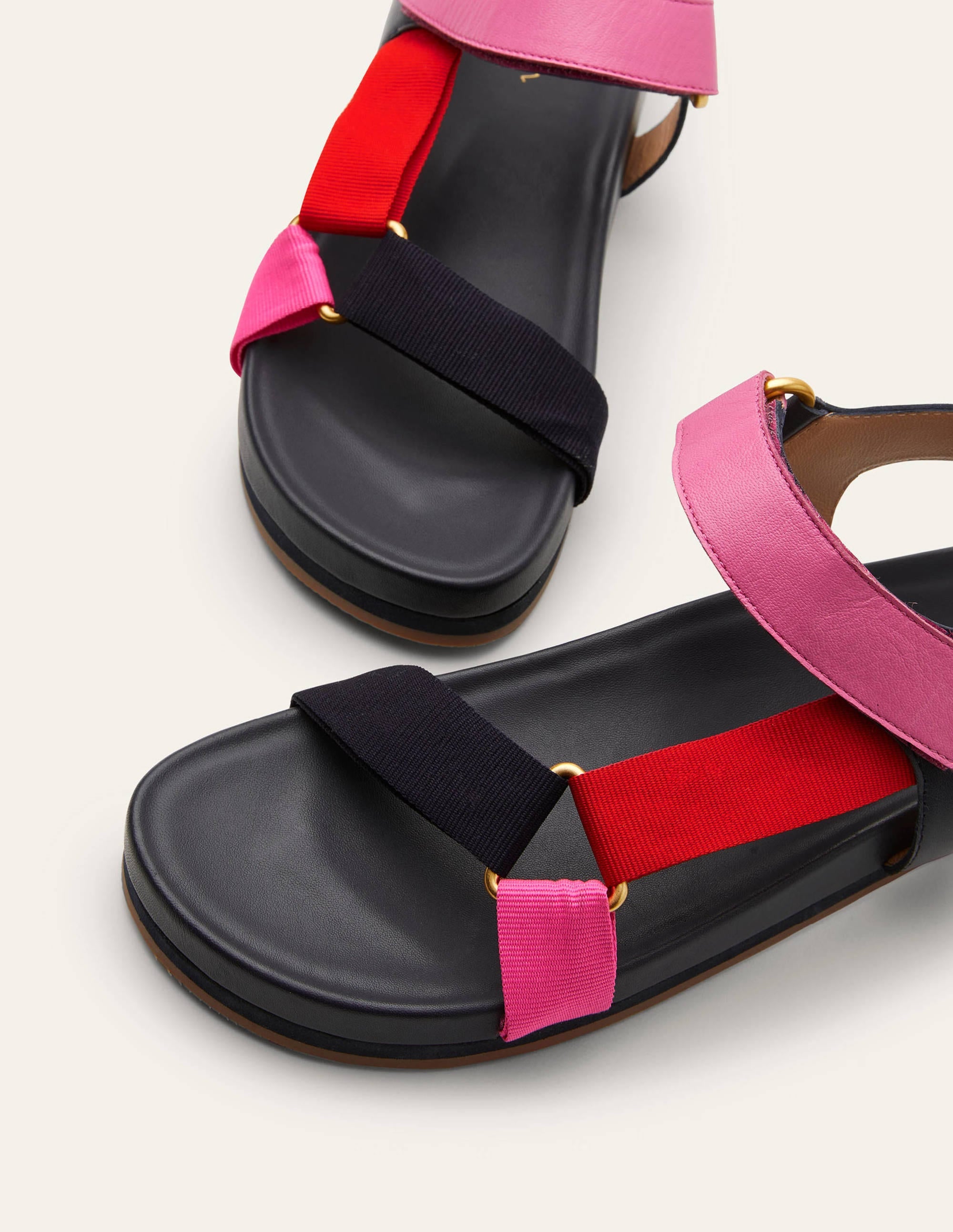 Sandalen mit Blockfarben-Navy, Blockfarben - Image 1