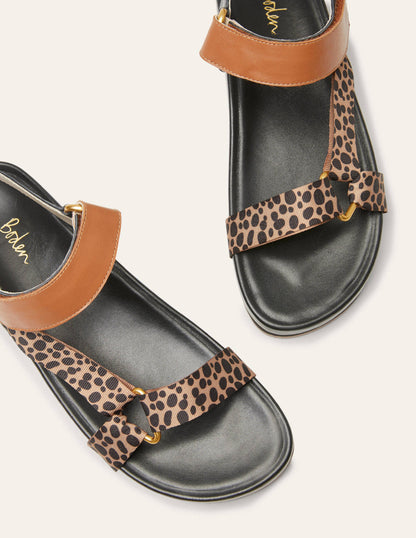 Sandalen mit Blockfarben-Leopardenmuster-1