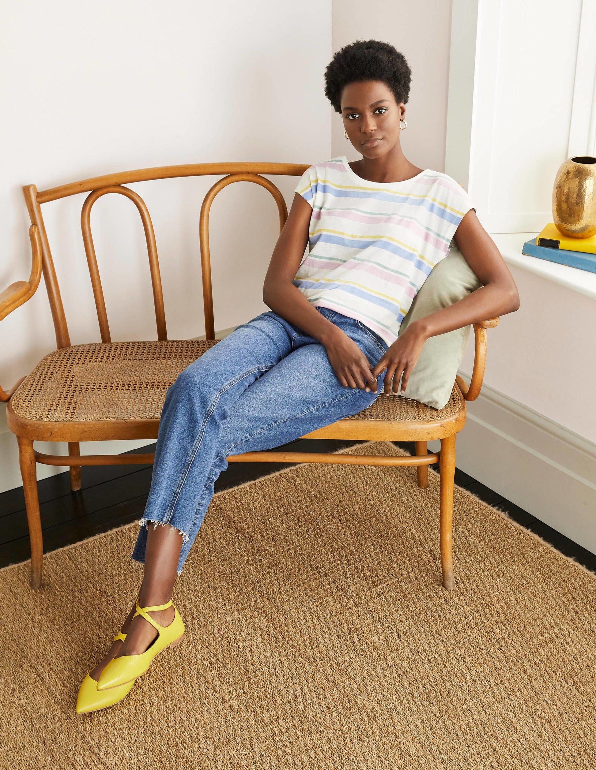 T-shirt Robyn en jersey-Rayé multi pastel-2