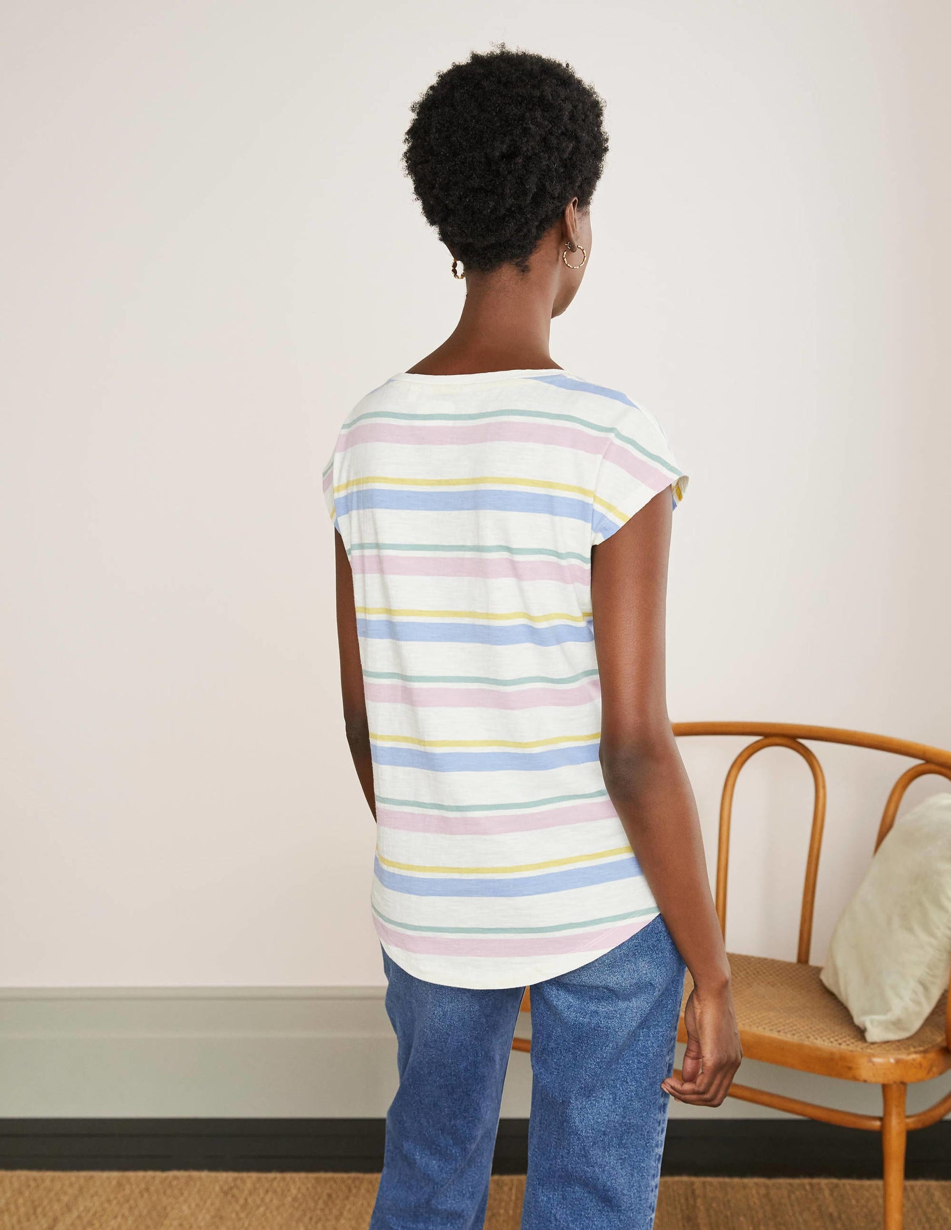 T-shirt Robyn en jersey-Rayé multi pastel-3