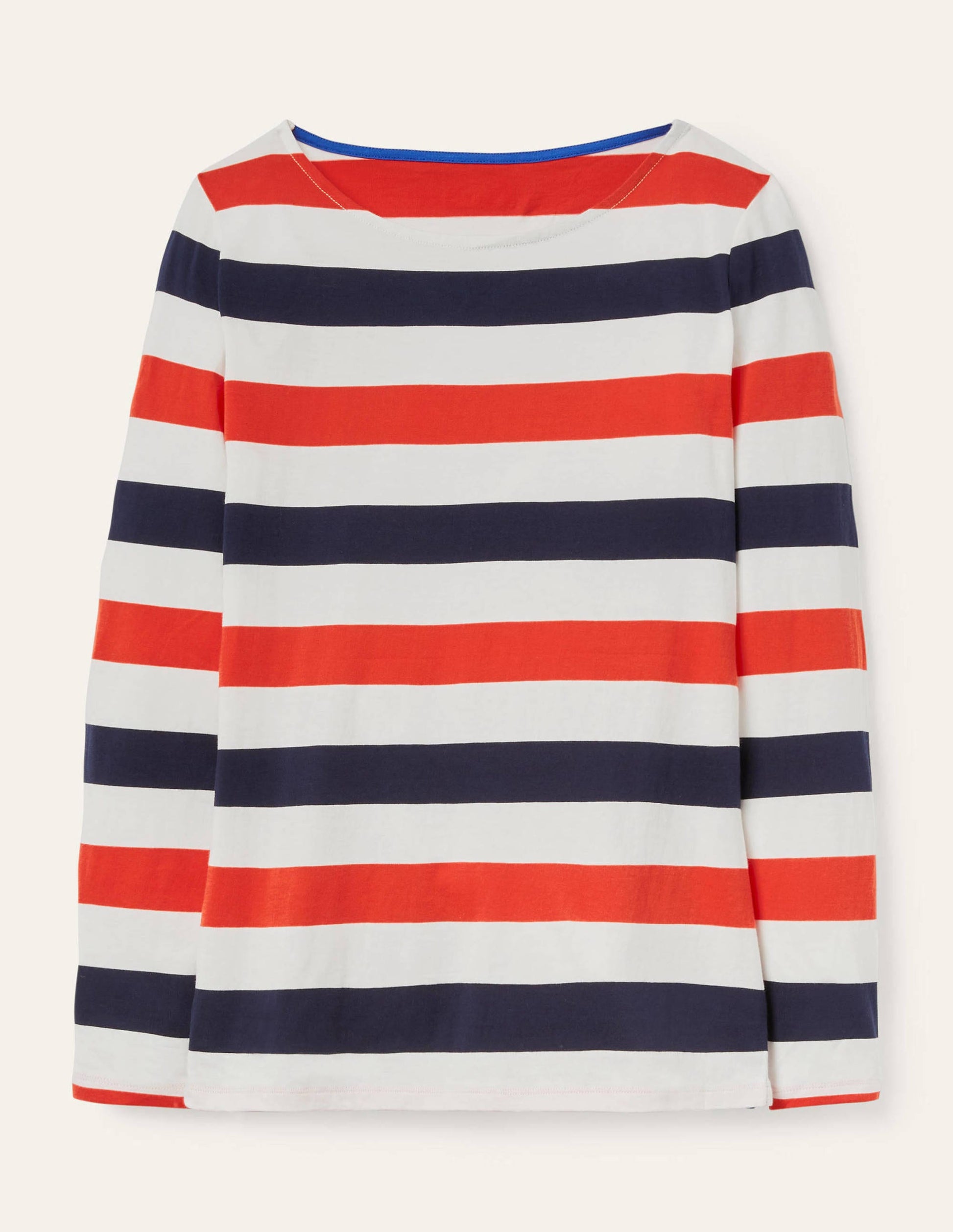 Marinière manches longues-Rouge cerise/bleu marine-6