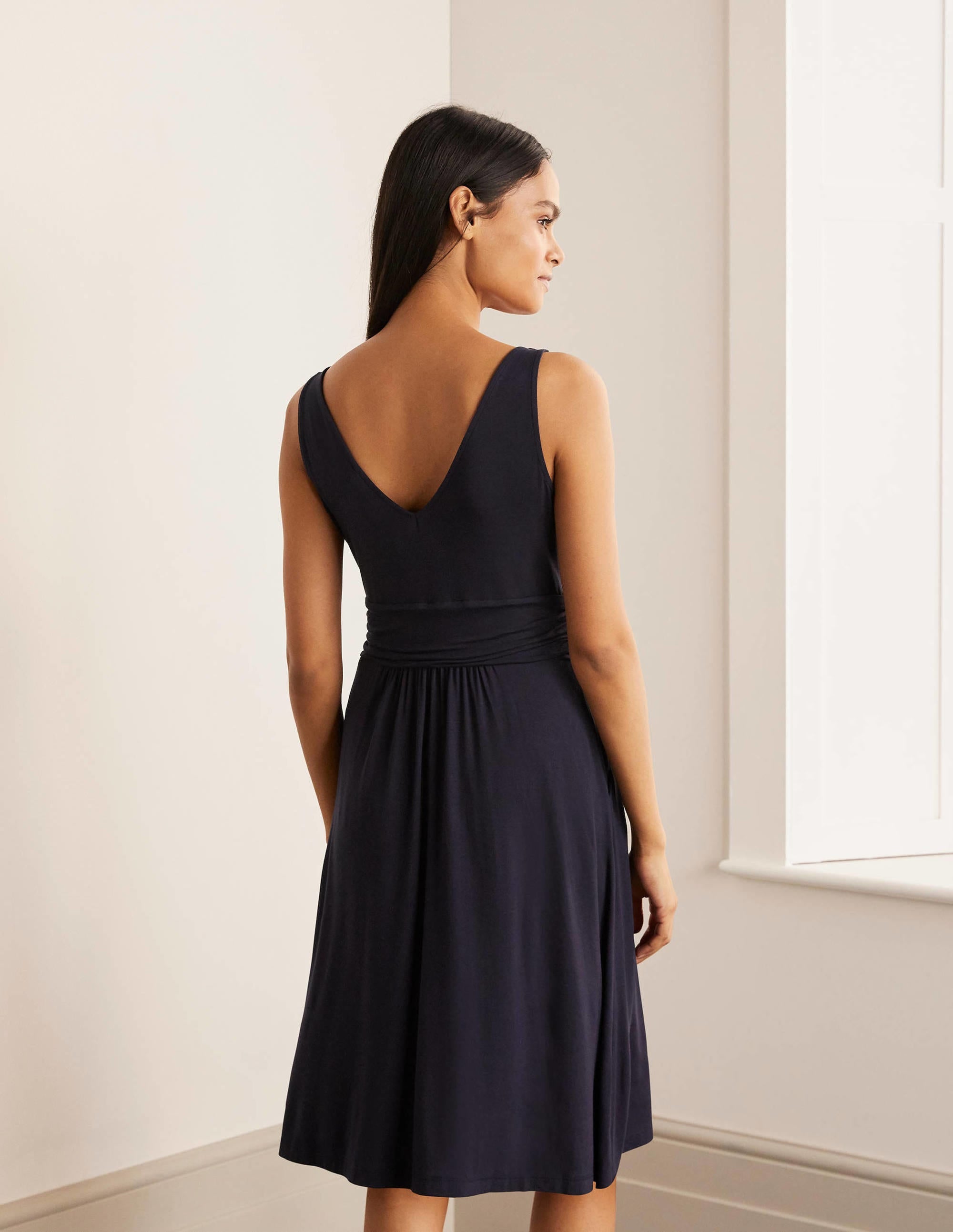 Robe Effie en jersey-Bleu marine - Image 3