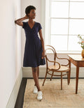 Robe Lola en jersey-Bleu marine
