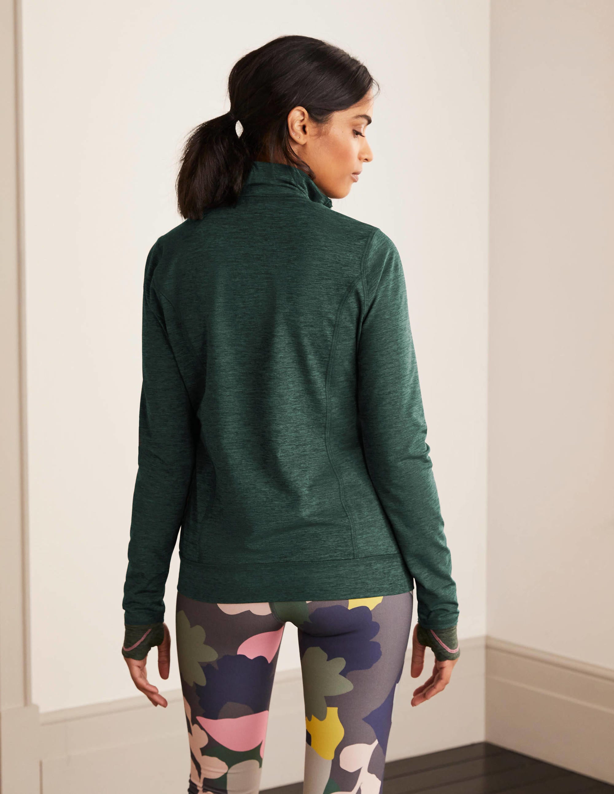 Mischa Zip Through Jacket-Palm Leaf - Image 3