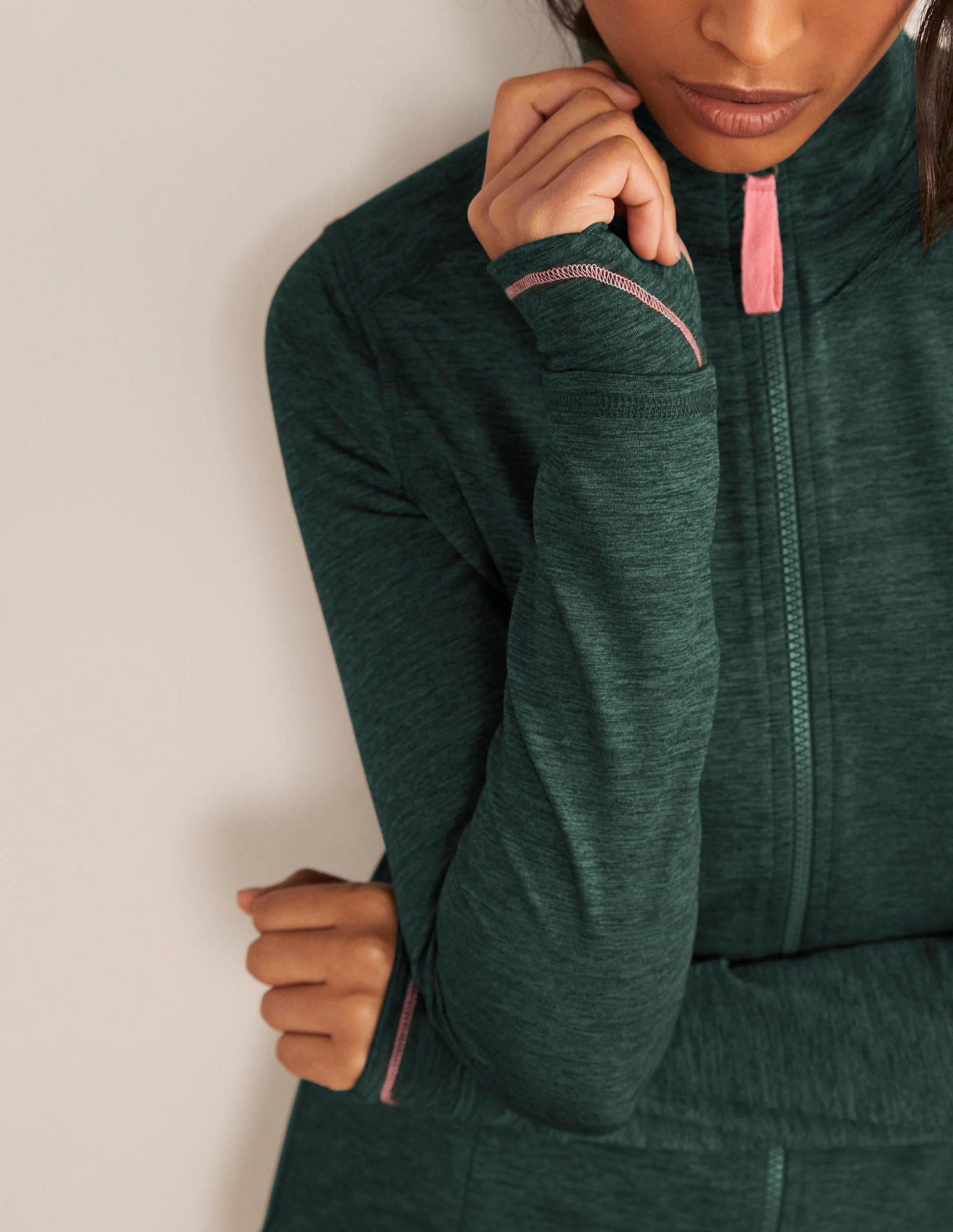 Mischa Zip Through Jacket-Palm Leaf-4