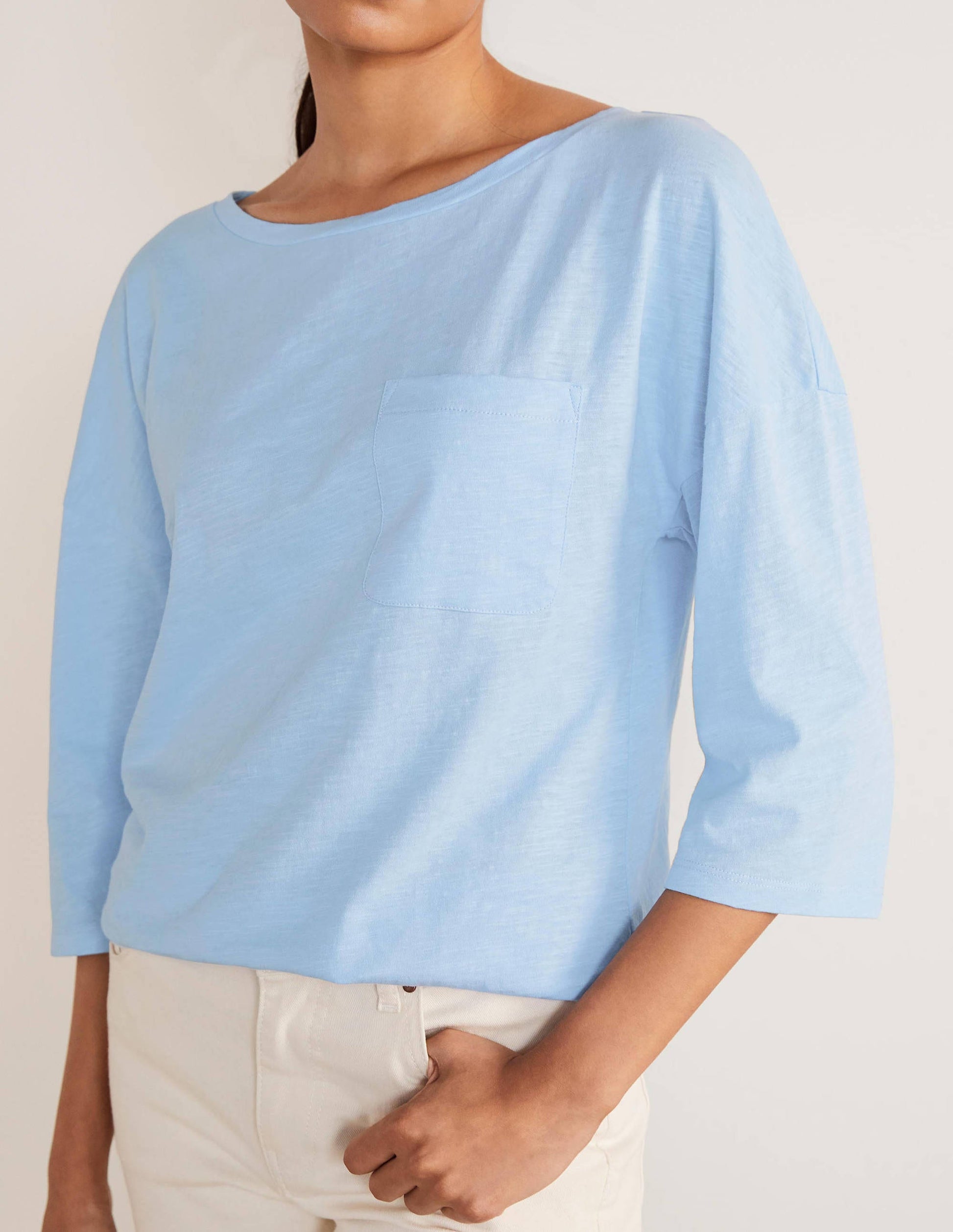 Le T-shirt à col bateau en coton-Glaçon-4