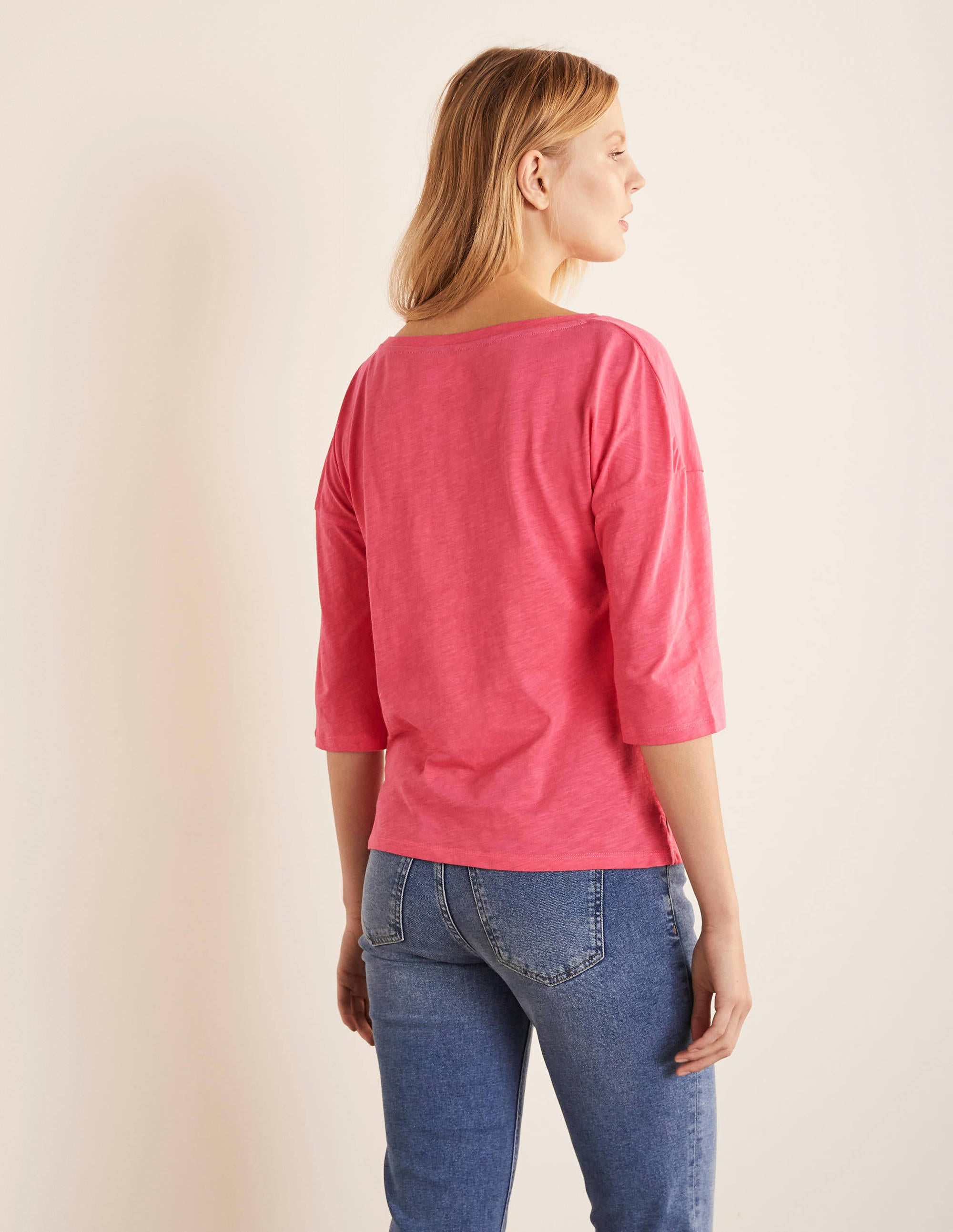Le T-shirt à col bateau en coton-Sucette - Image 3