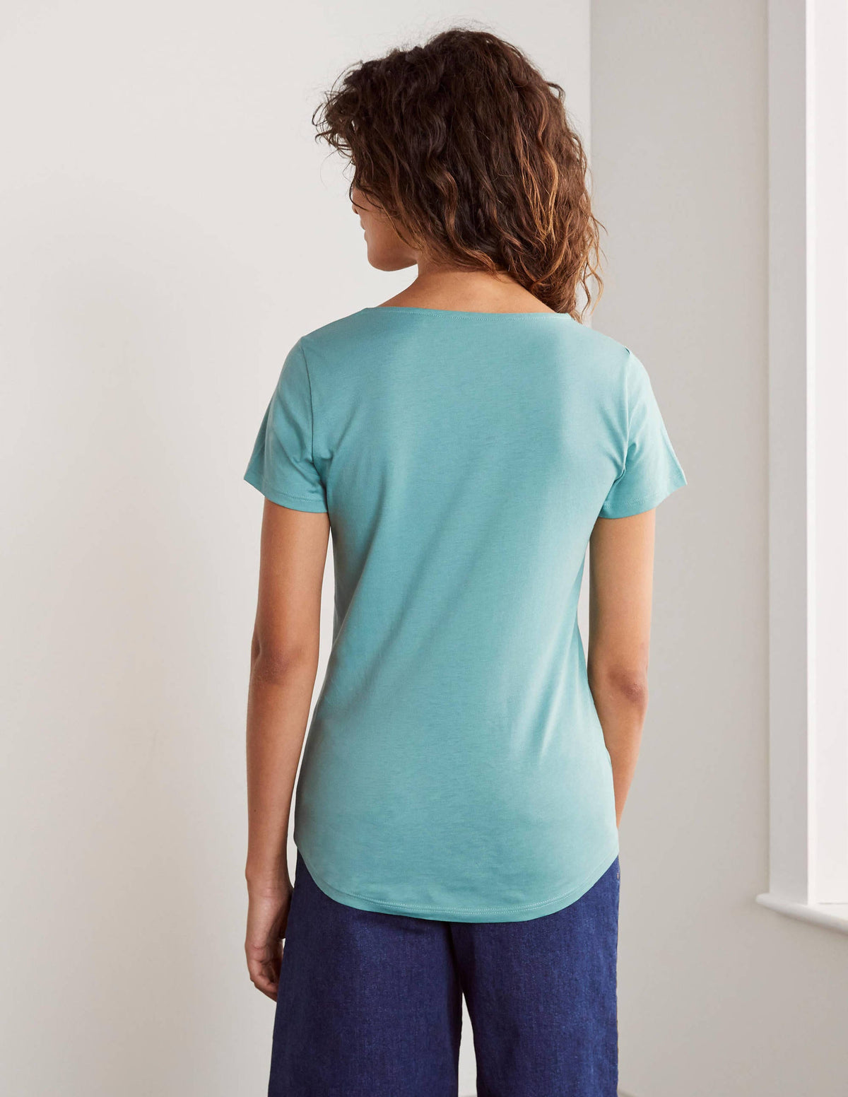 Superweiches T-shirt mit Rundhalsausschnitt-Apfelgrün - Image 4