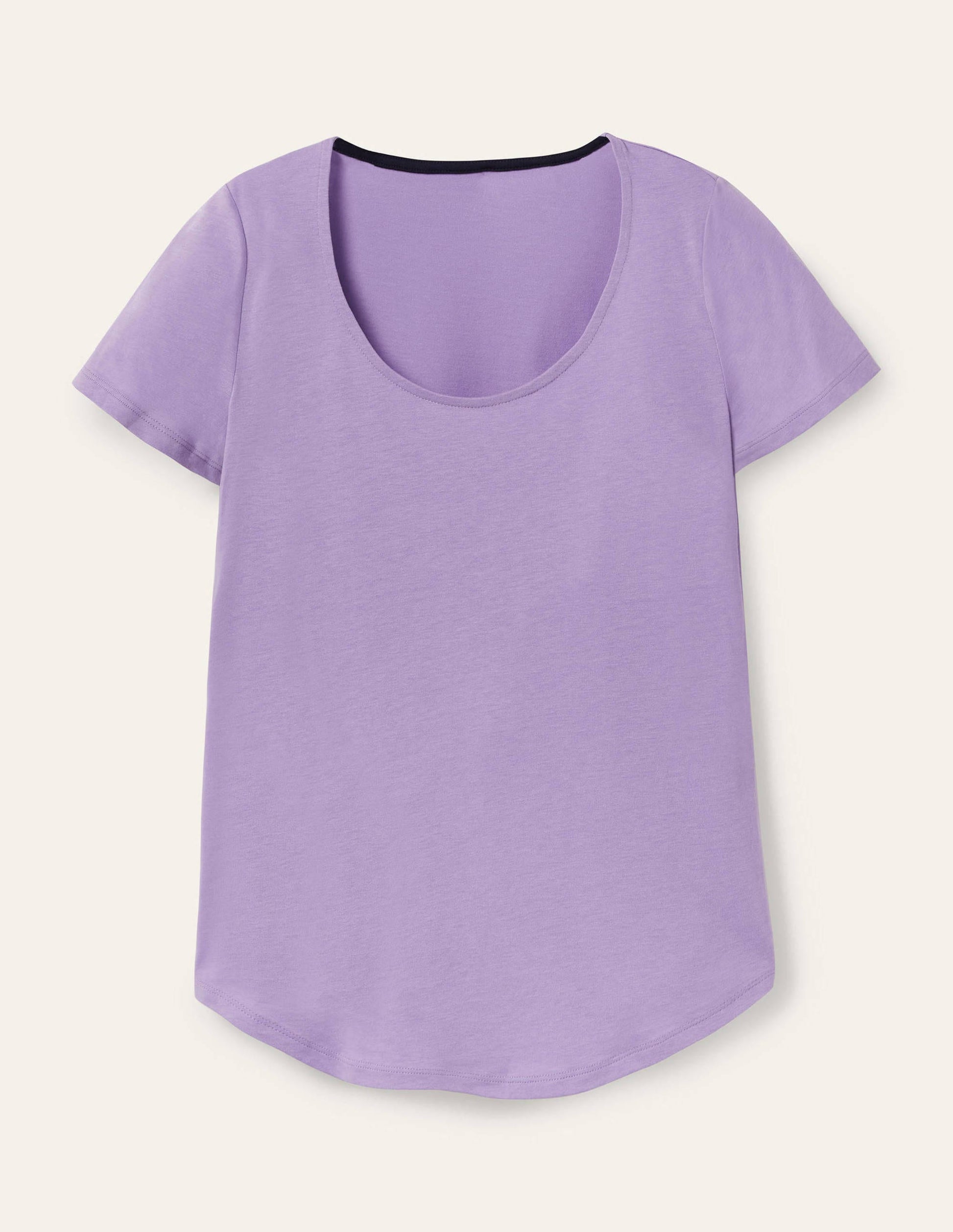Superweiches T-shirt mit Rundhalsausschnitt-Kühles Violett-5