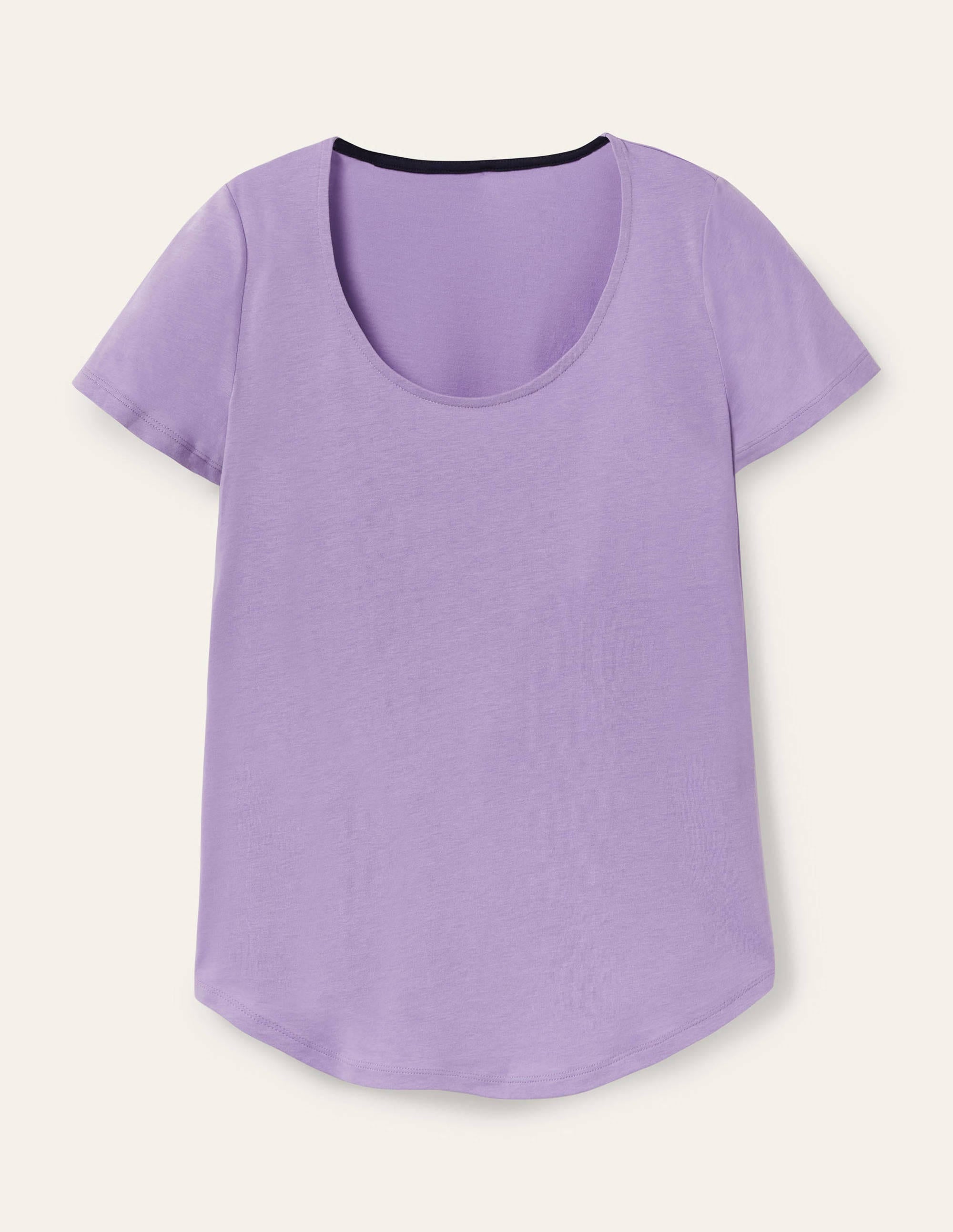Superweiches T-shirt mit Rundhalsausschnitt-Kühles Violett - Image 5