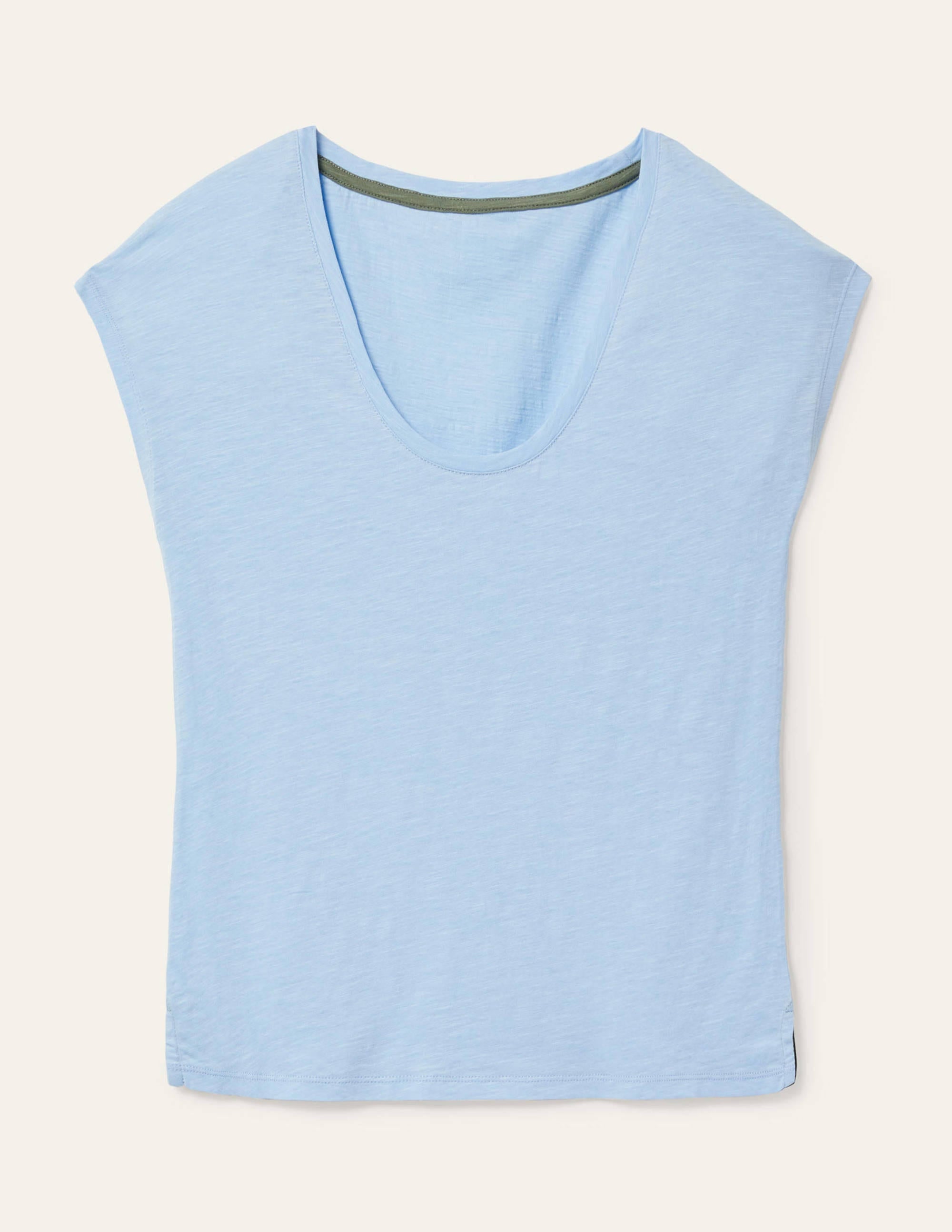 Das Baumwoll-T-Shirt mit abgerundetem V-Ausschnitt-Eiswürfel - Image 5