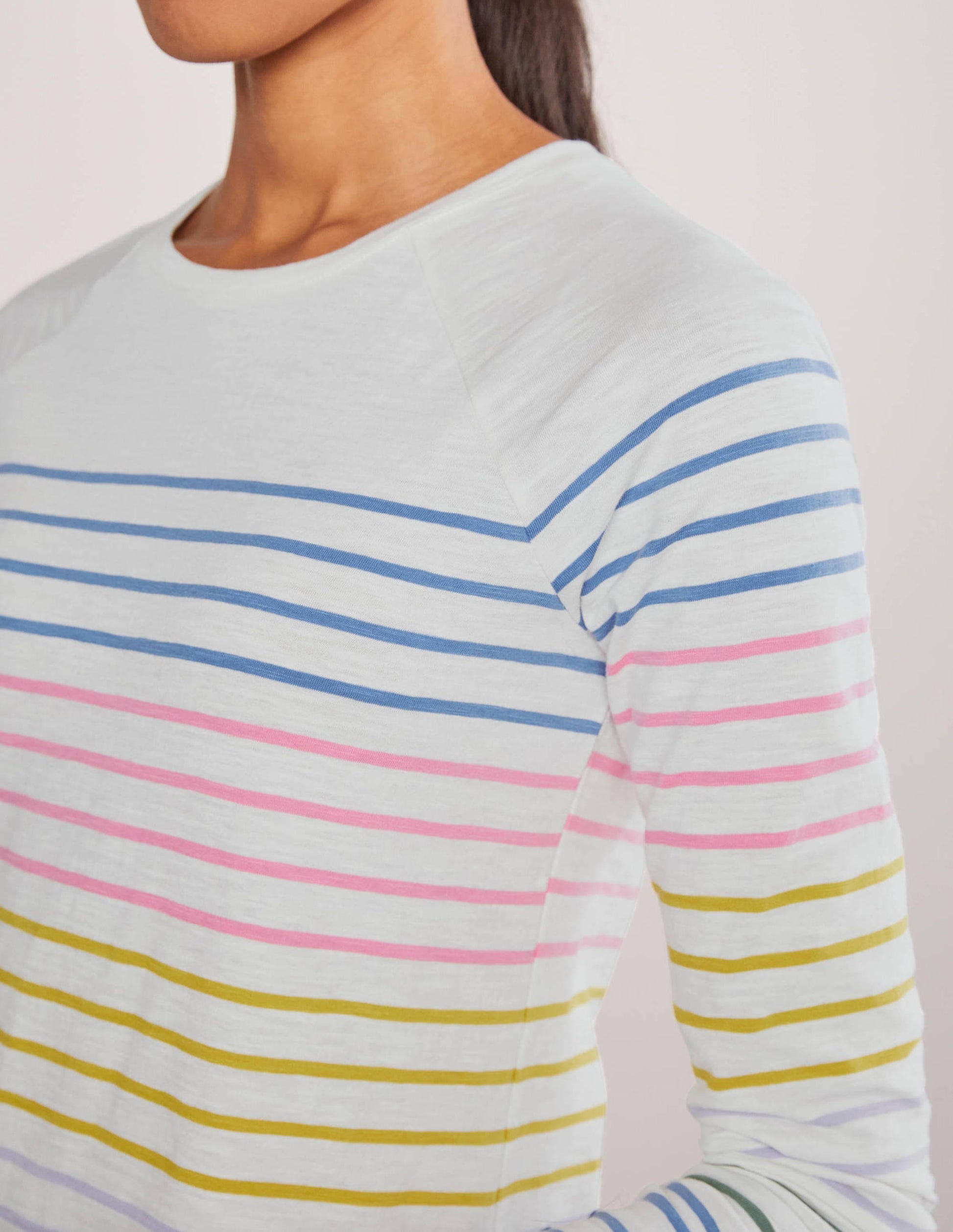Lorna Baseball Jersey Top-Rainbow Multi Stripe-4