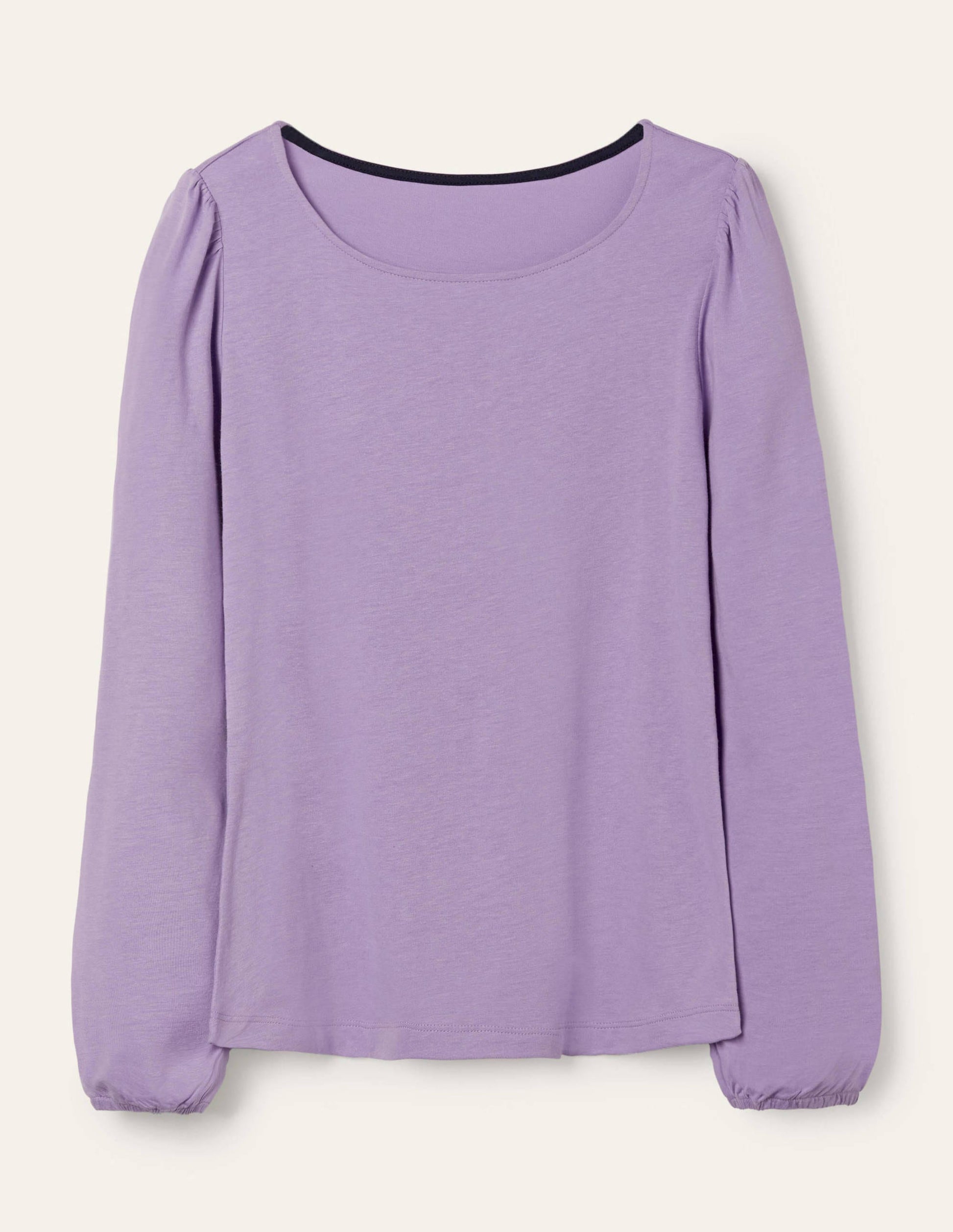 Superweiches, langärmeliges Oberteil-Kühles Violett-5
