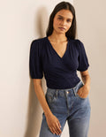 Top portefeuille Joanna-Bleu marine