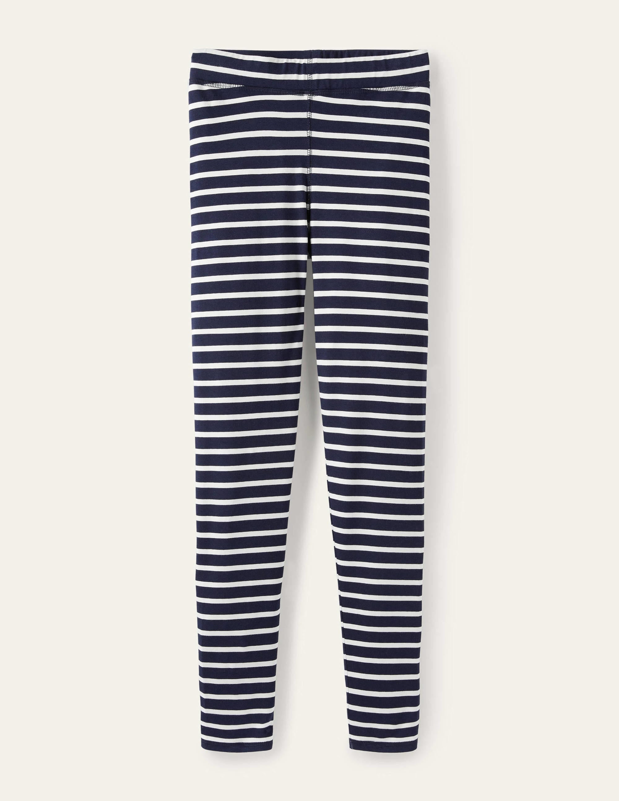 Jerseyleggings mit hoher Taille-Navy/Naturweiß - Image 7