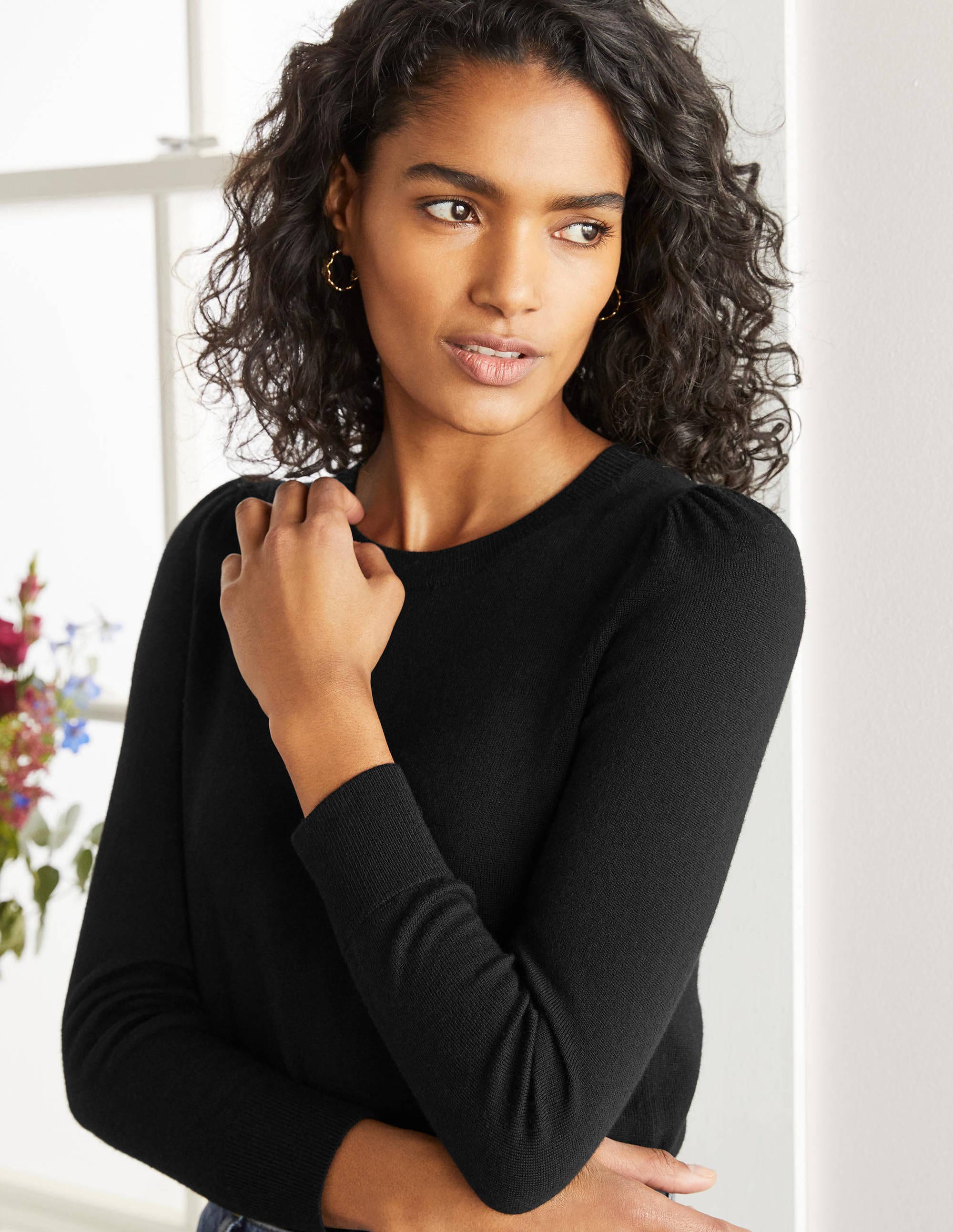 Pull Stowe en laine mérinos-Noir - Image 4