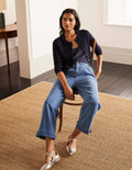 Cardigan court en cachemire-Bleu marine
