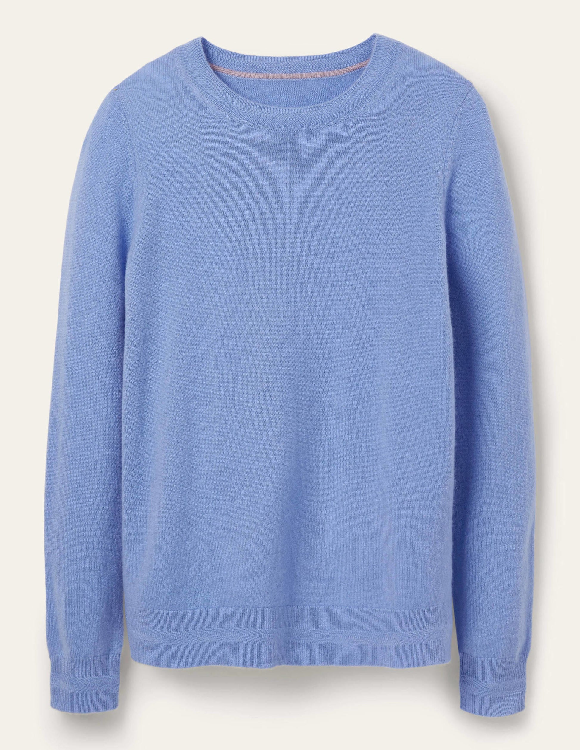 Pull col rond en cachemire-Bleu golfe-6