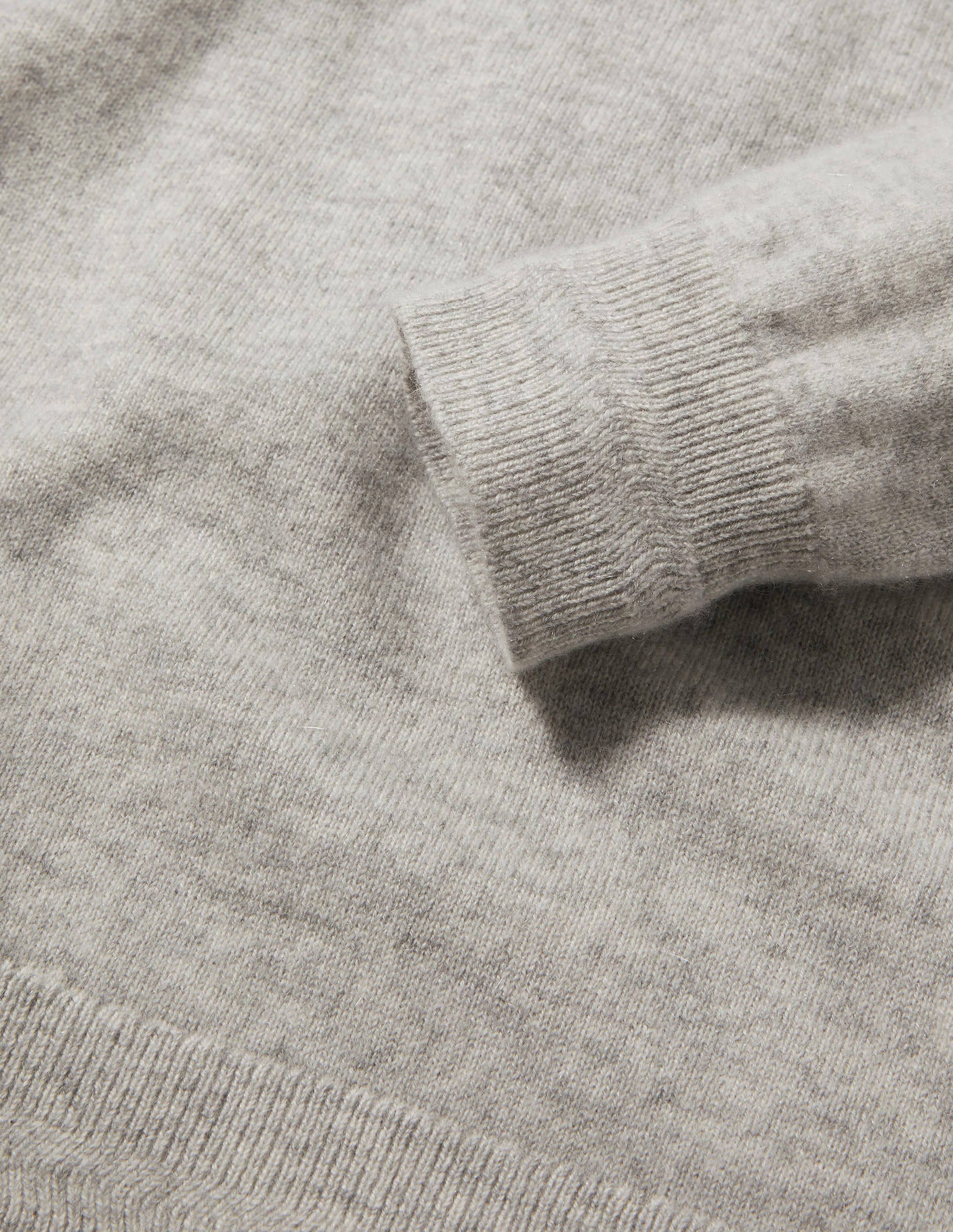 Cashmere Crew Neck Jumper-Grey Melange - Image 6