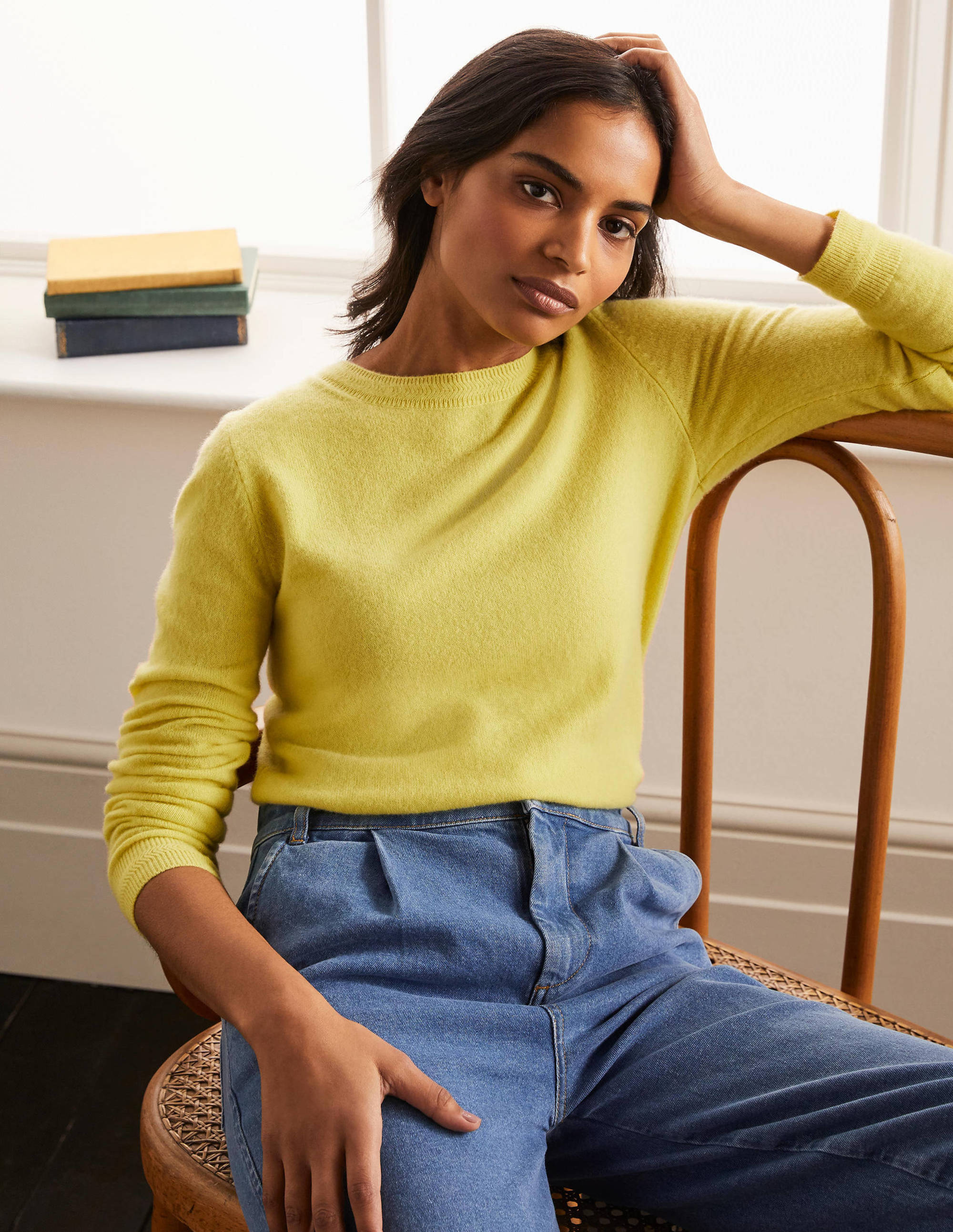 Pull col rond en cachemire-Ananas - Image 1