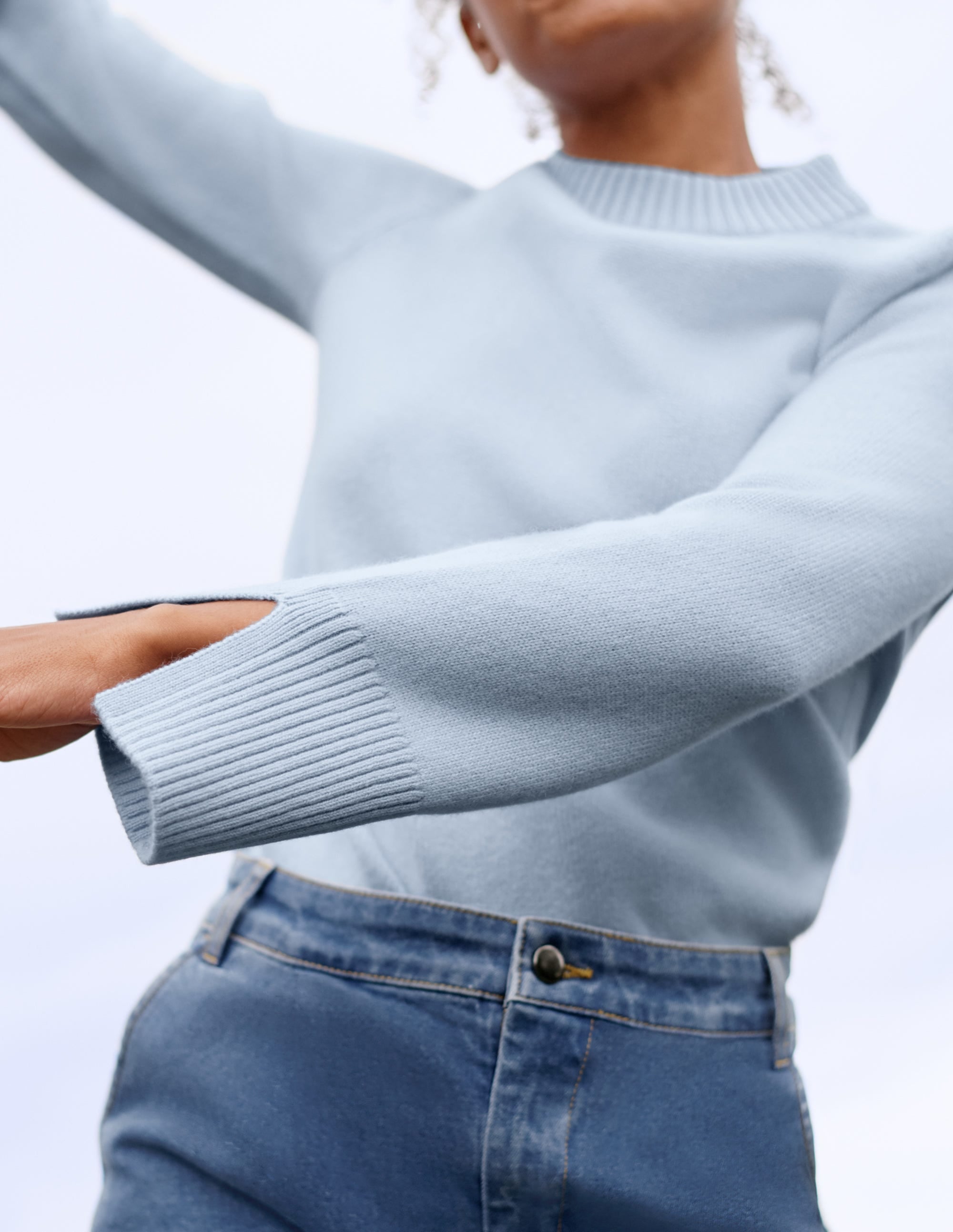 Pull Dundee en cachemire-Bleu - Image 8