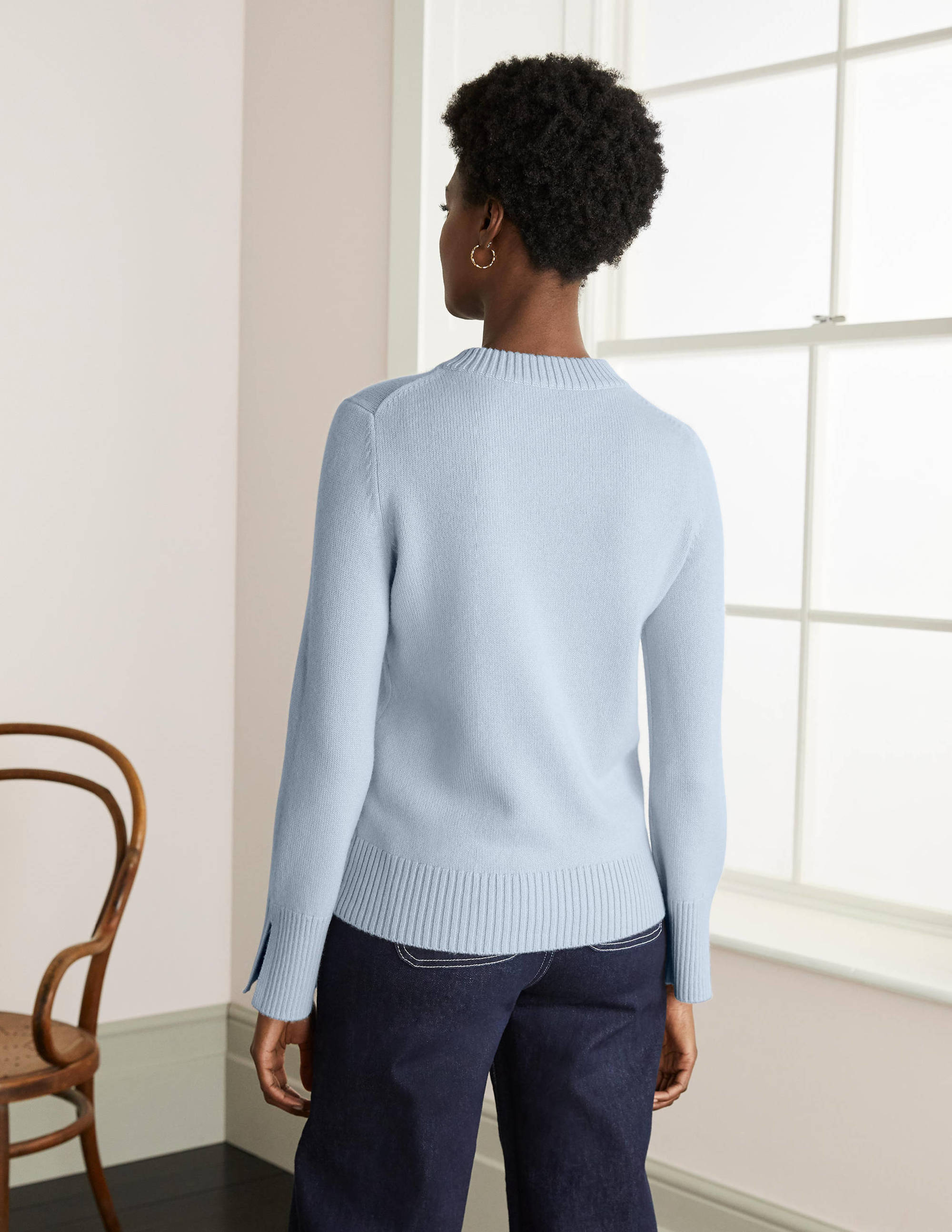 Pull Dundee en cachemire-Bleu - Image 3