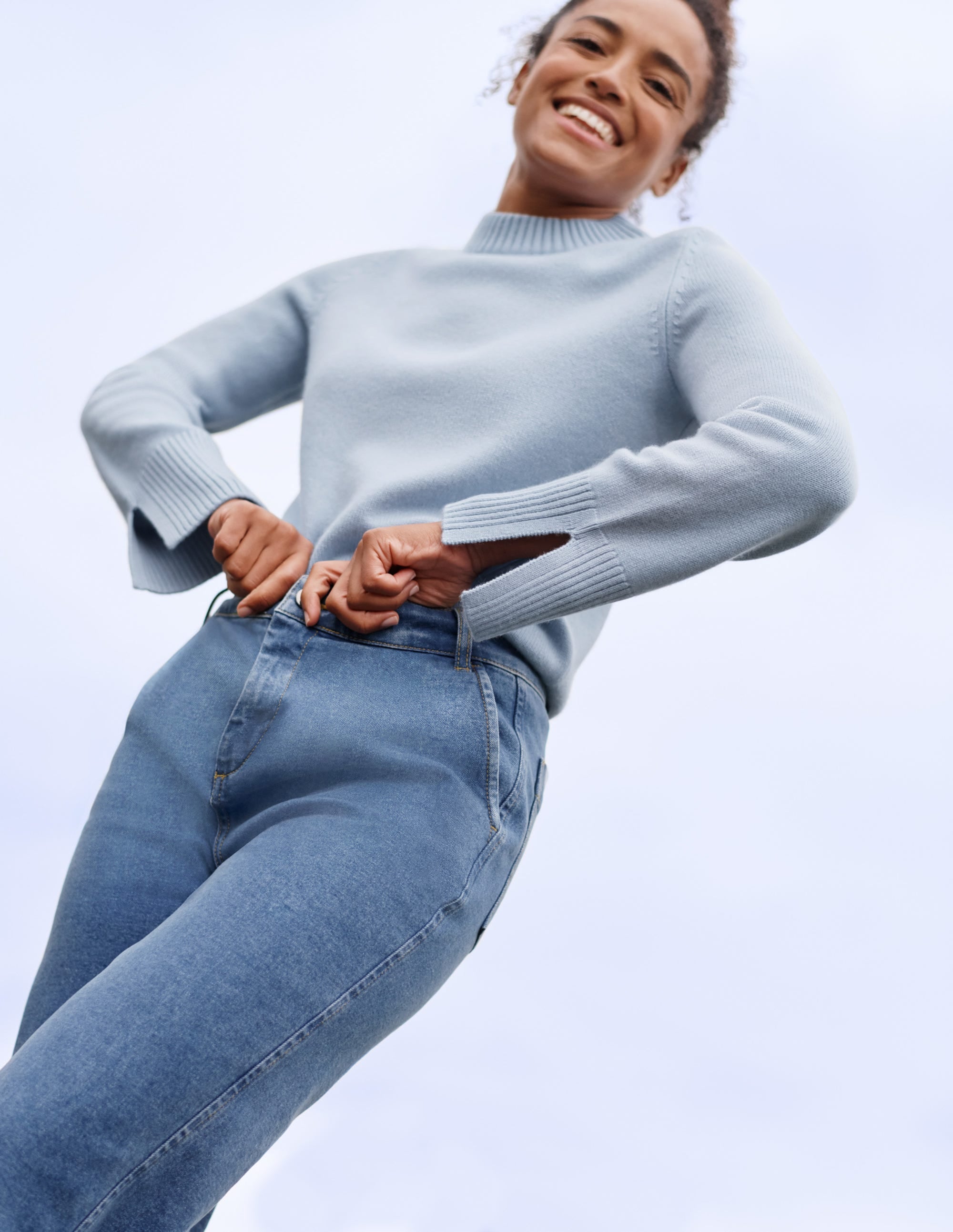 Pull Dundee en cachemire-Bleu - Image 5