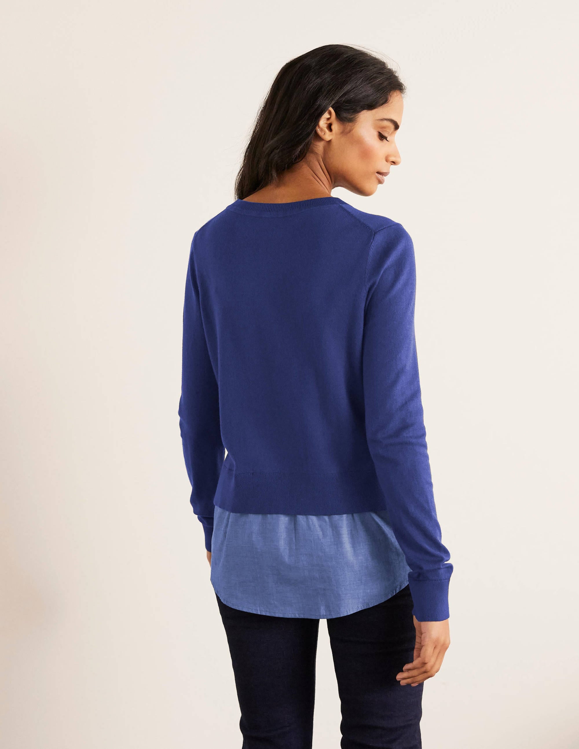 Radnor Hemdpullover-Marineblau, Faux-Uni - Image 3