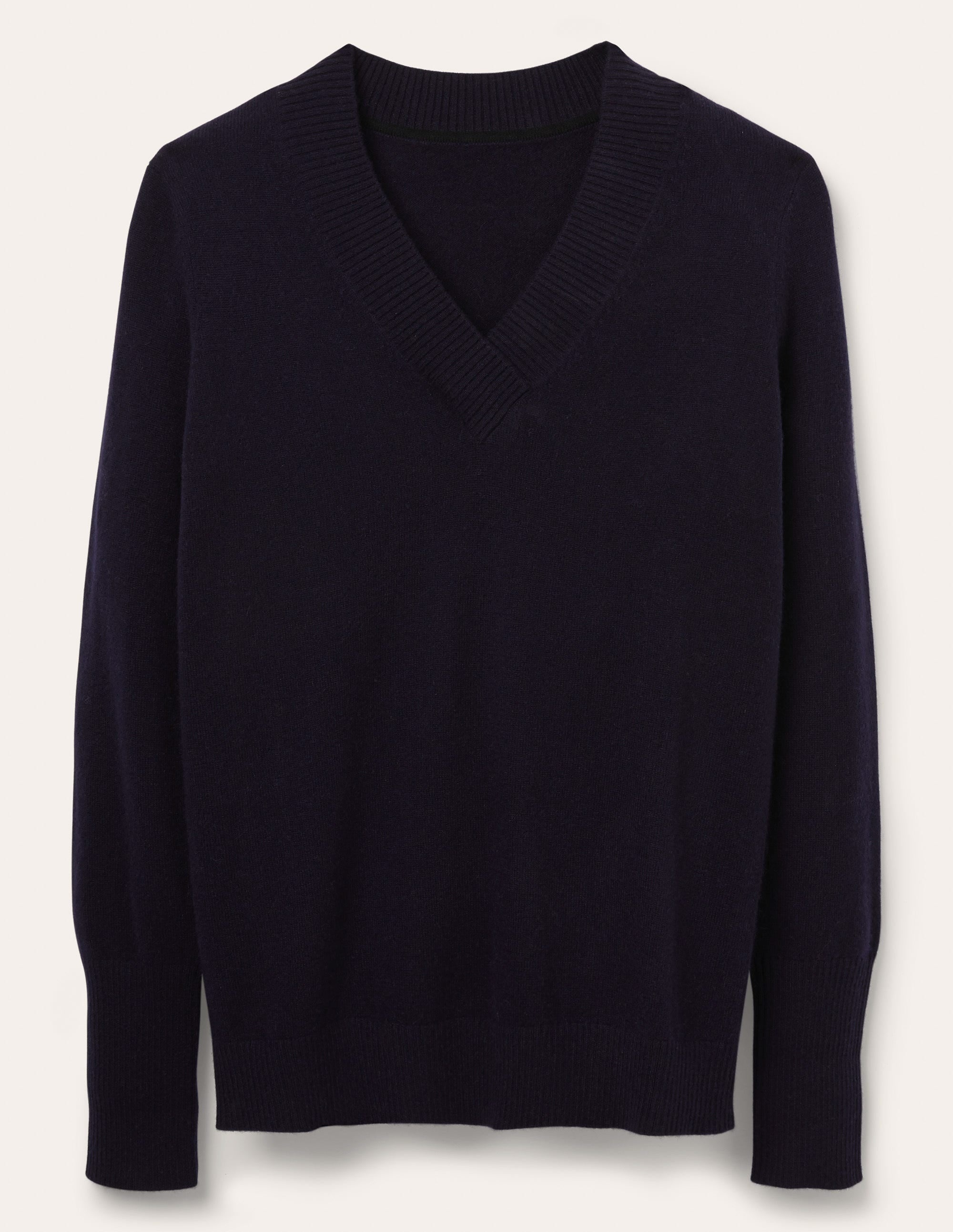 Pull col V Oakley en cachemire-Bleu marine - Image 5