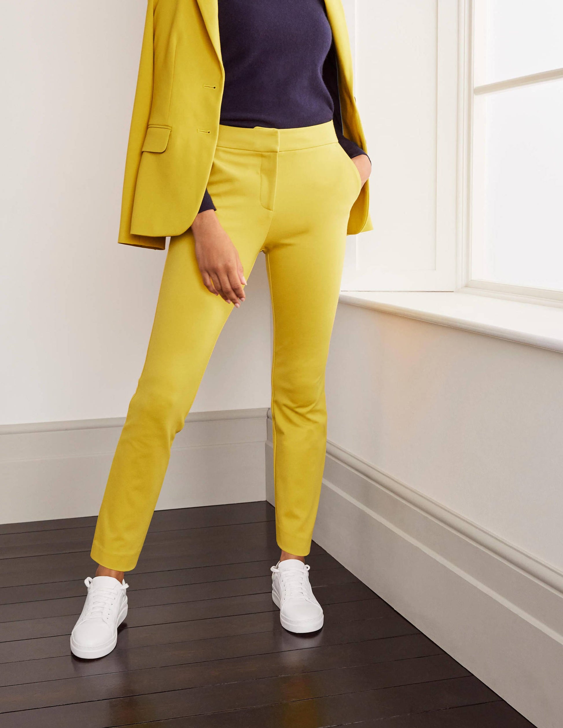 Hampshire 7/8-Ponte-Roma-Hose-Schwefelgelb-1