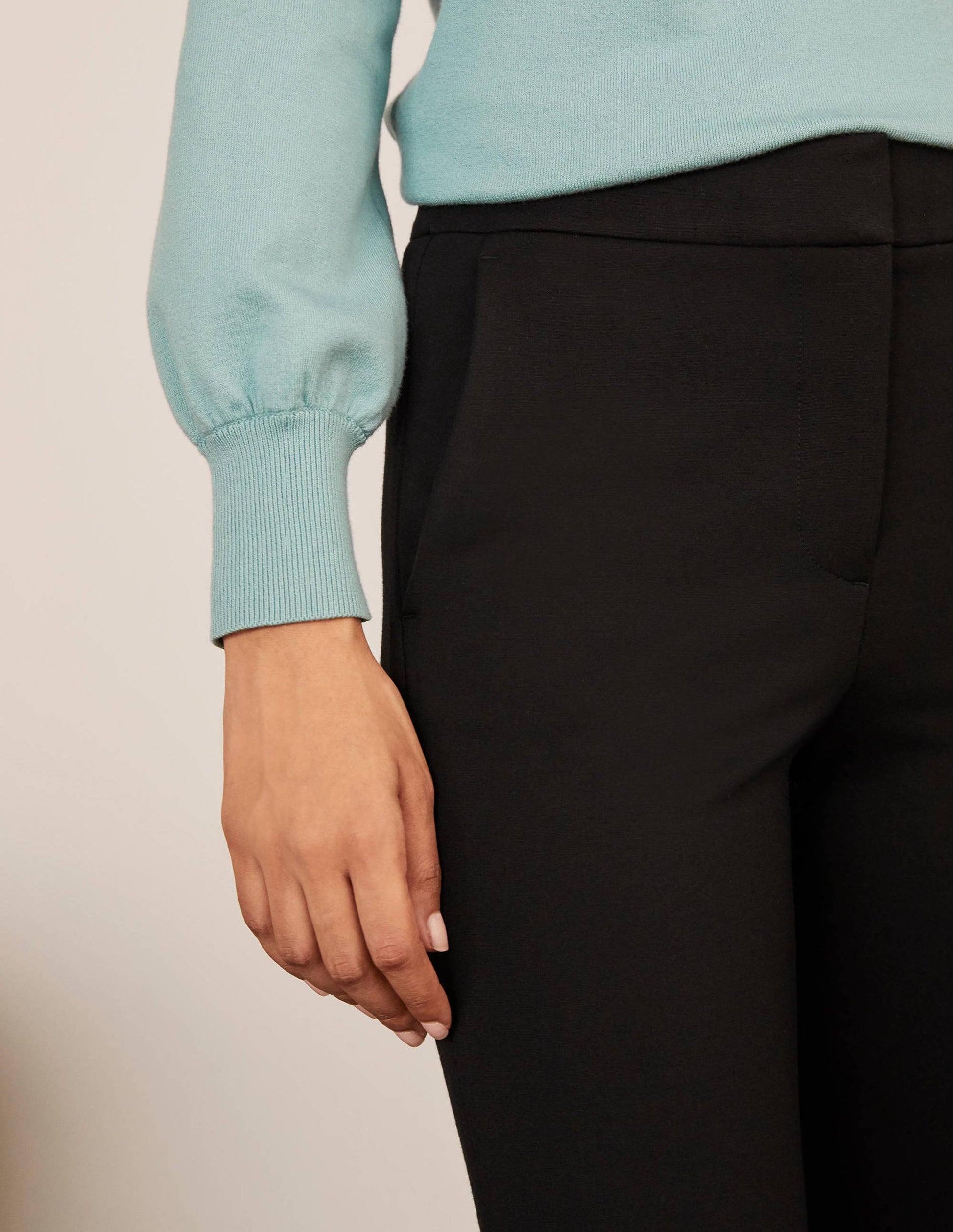 Hampshire Bootcut Trousers-Black-3