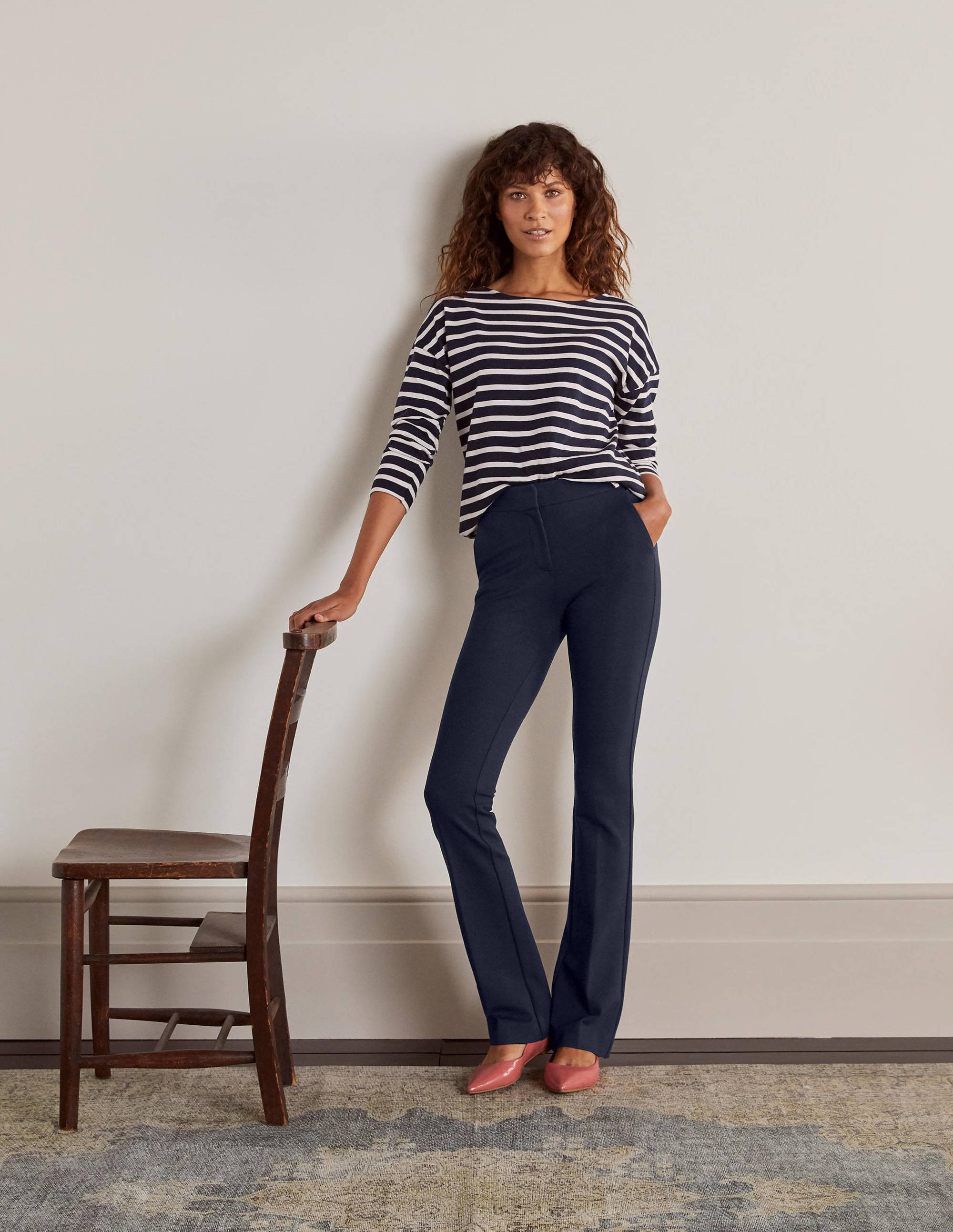Pantalon bootcut Hampshire-Bleu marine - Image 4