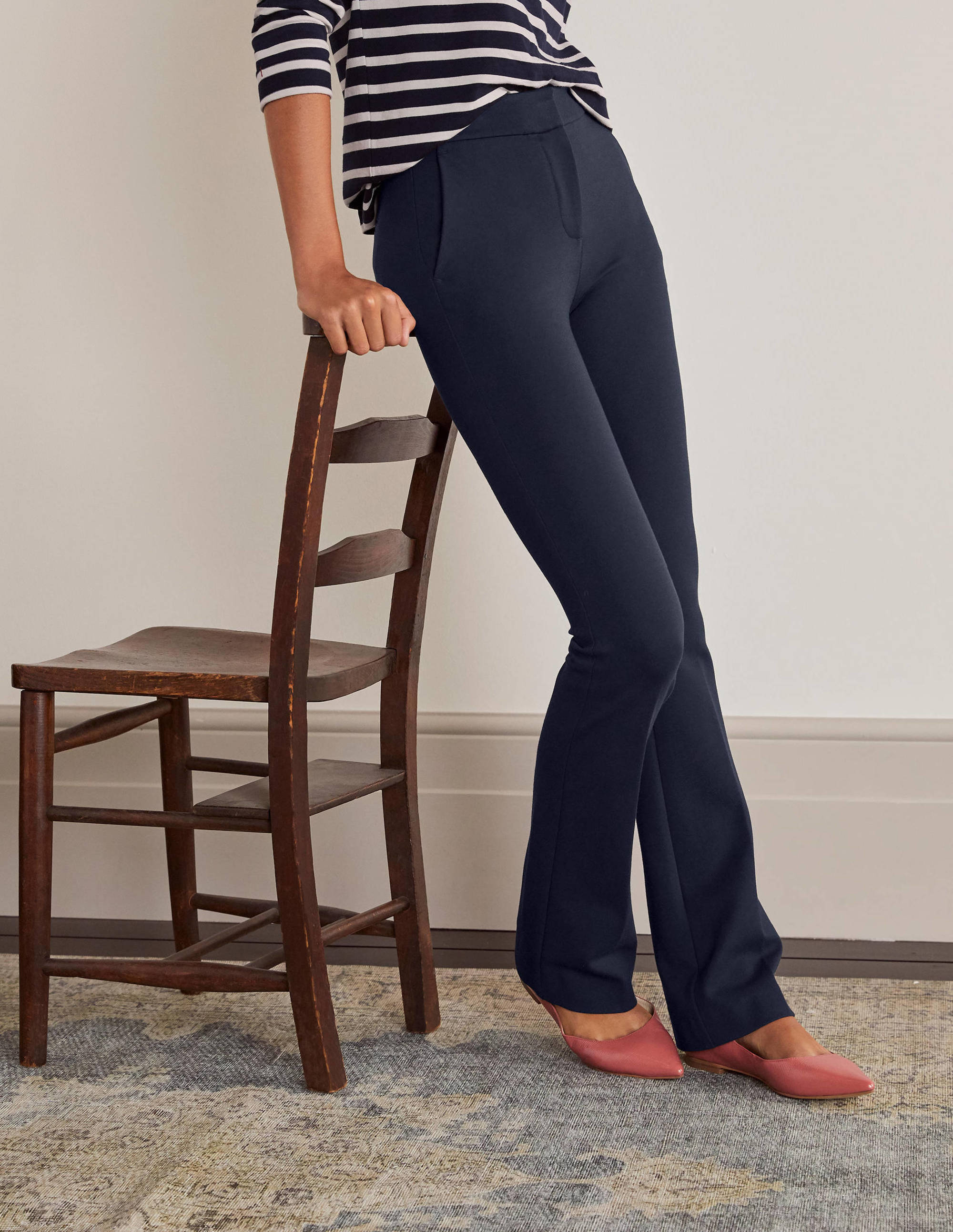 Pantalon bootcut Hampshire-Bleu marine - Image 1