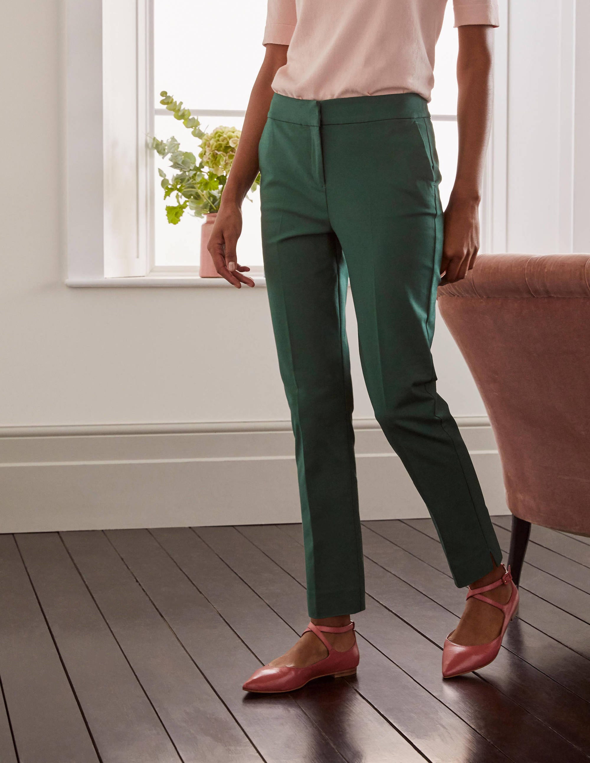 Richmond 7/8 Trouser-Palm Leaf - Image 1
