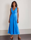 Combinaison Jemima en lin-Bleu marina