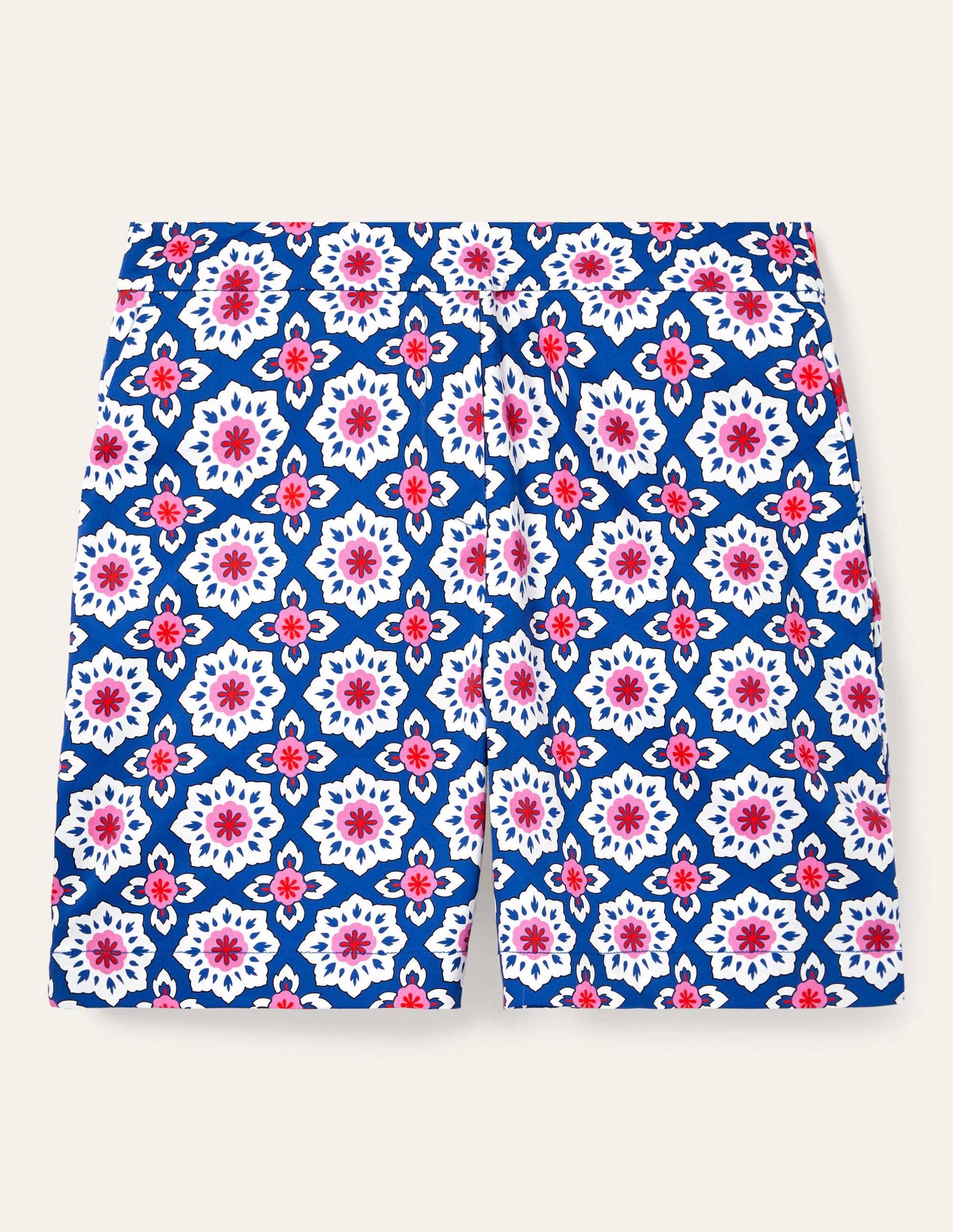 Short Danby à enfiler-Bleu des cimes, motif Mosaic Stamp-6