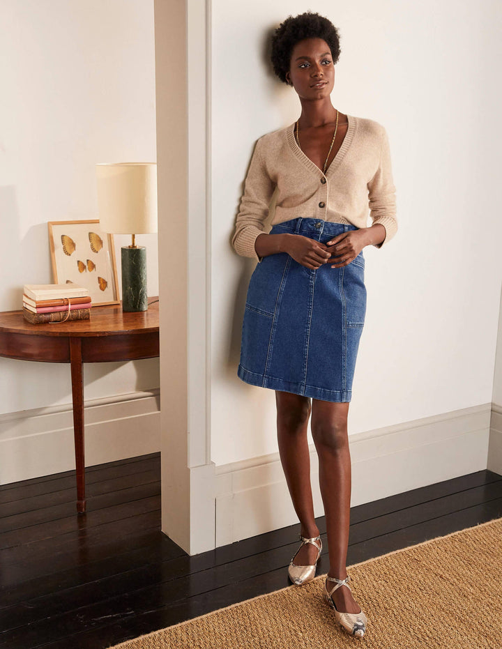 Abingdon Minirock-Mittleres Vintageblau