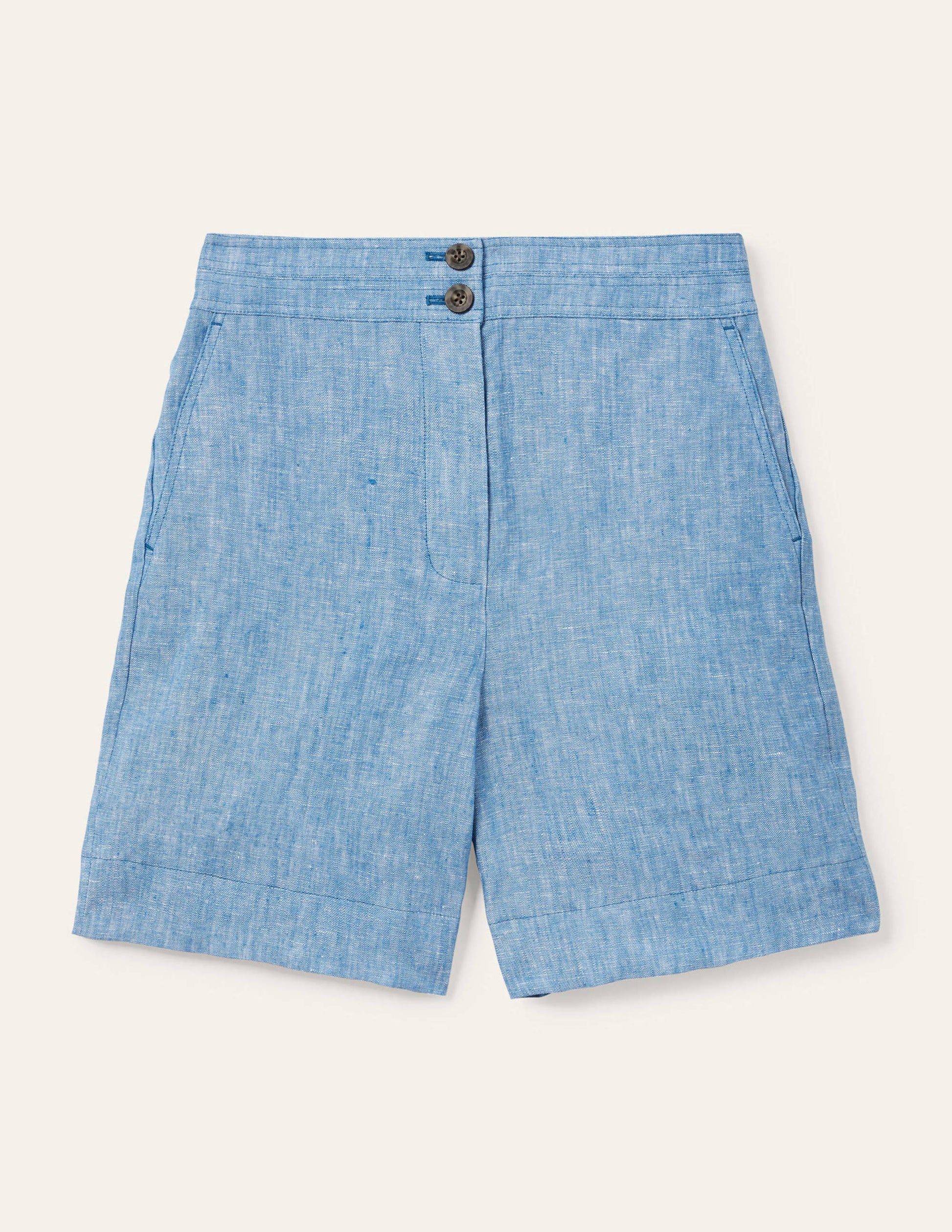 Cornwall Leinenshorts-Marokkoblau-5